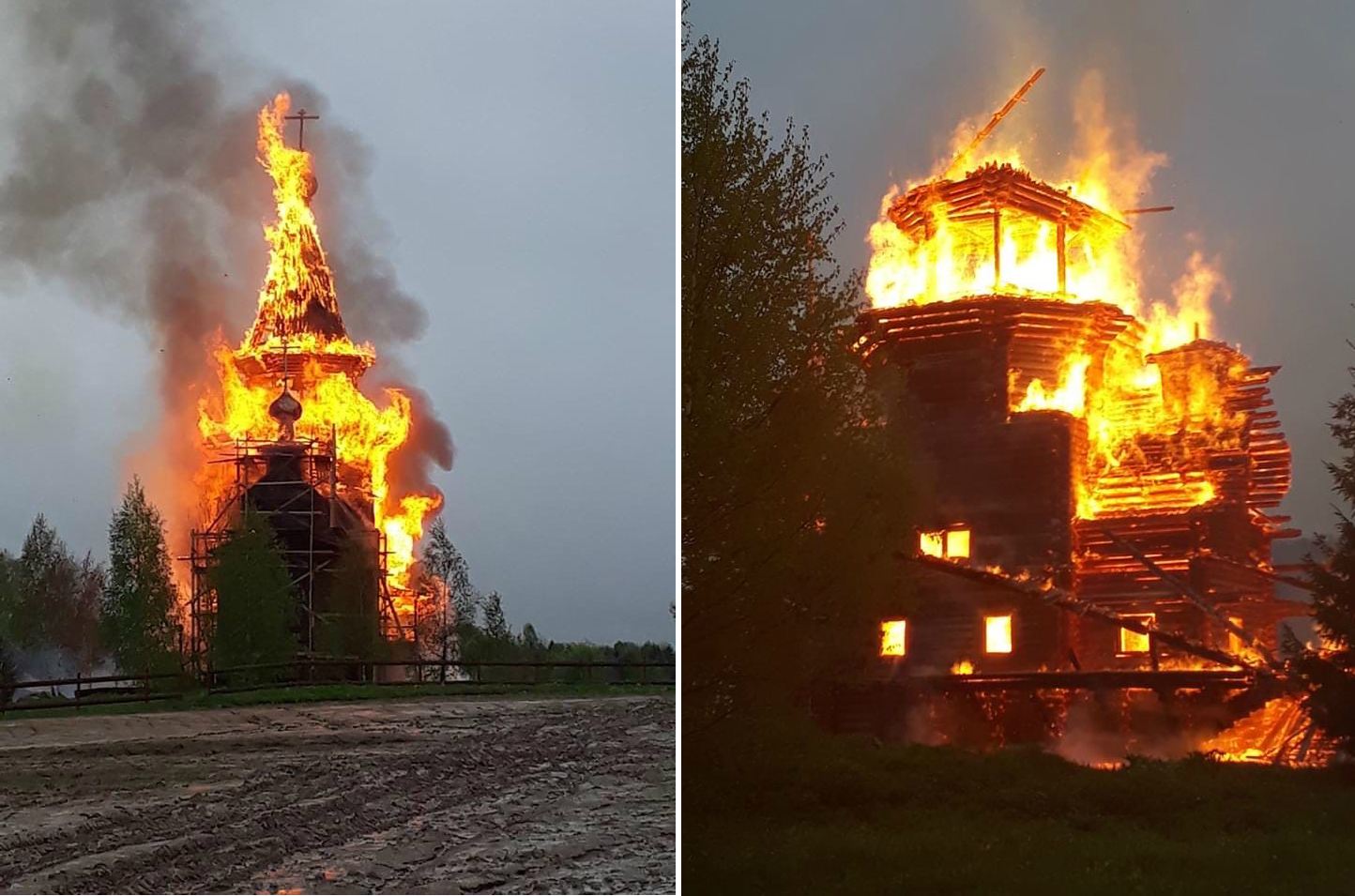 Сергиев Посад сгоревшая Церковь