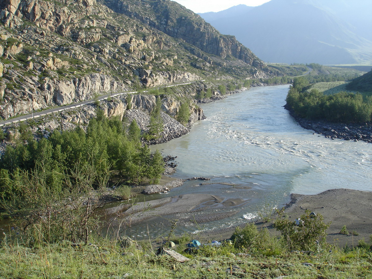 Река большой Яломан горный Алтай