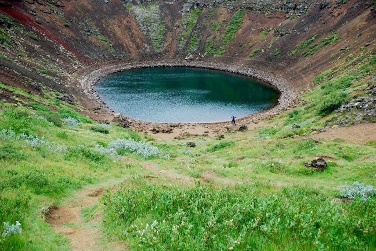 Озеро Керид Исландия воронка