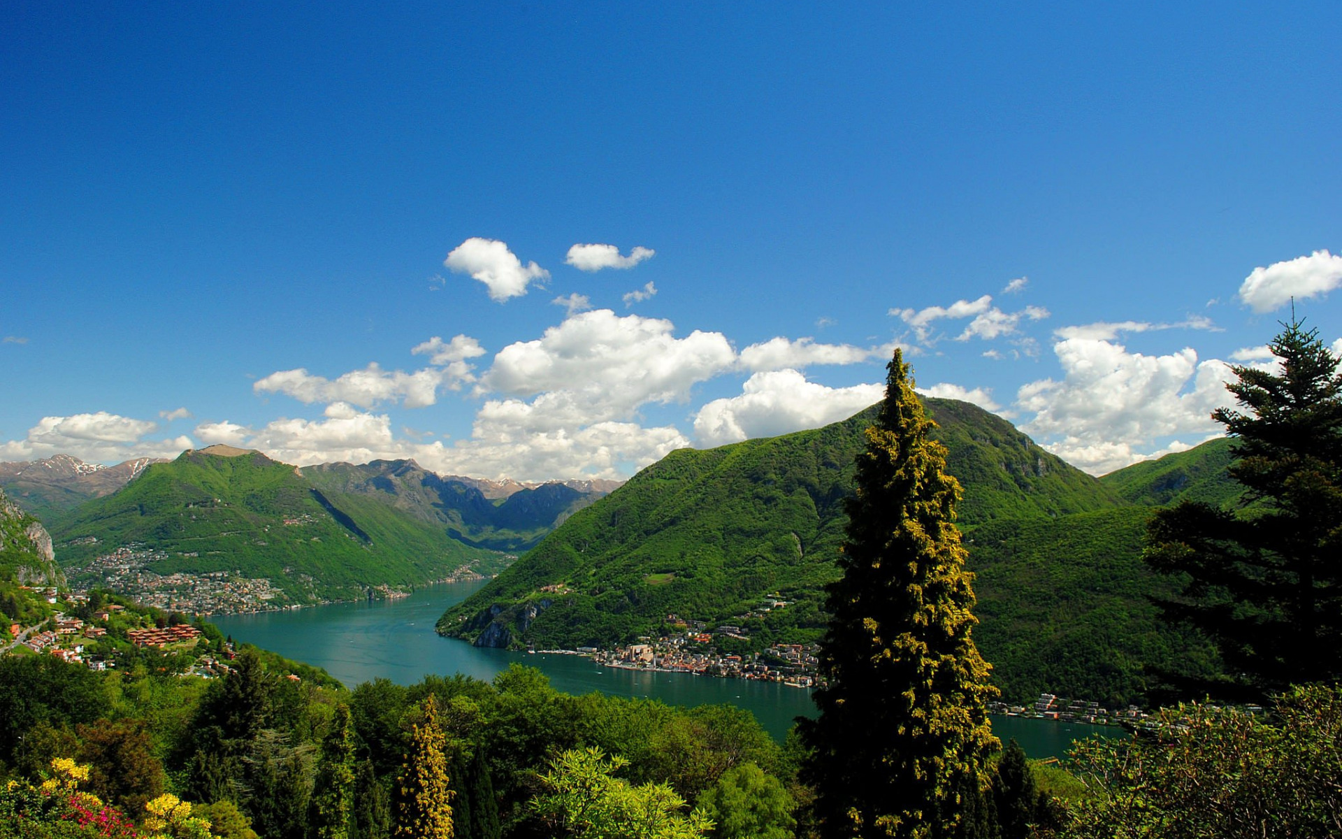Швейцарский озеро Лугано