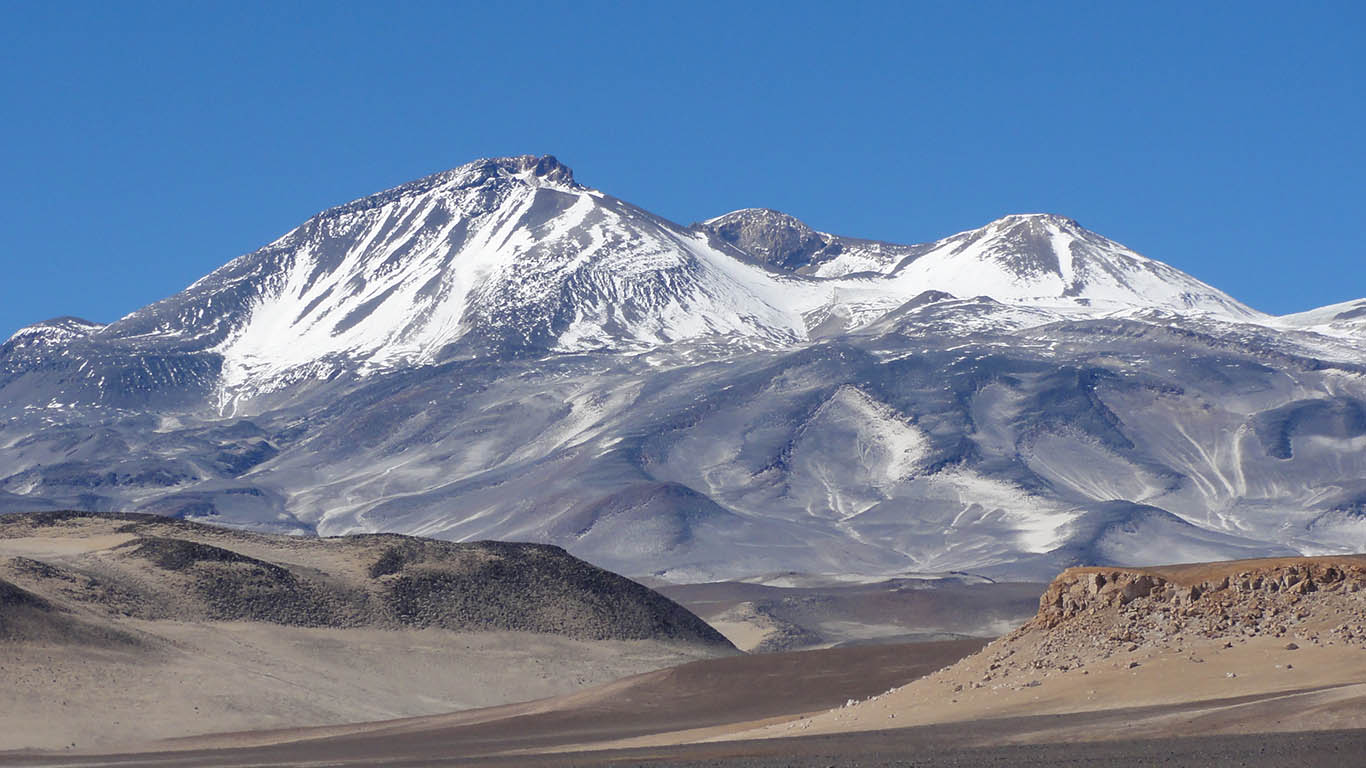 Чили гора Охос дель Саладо