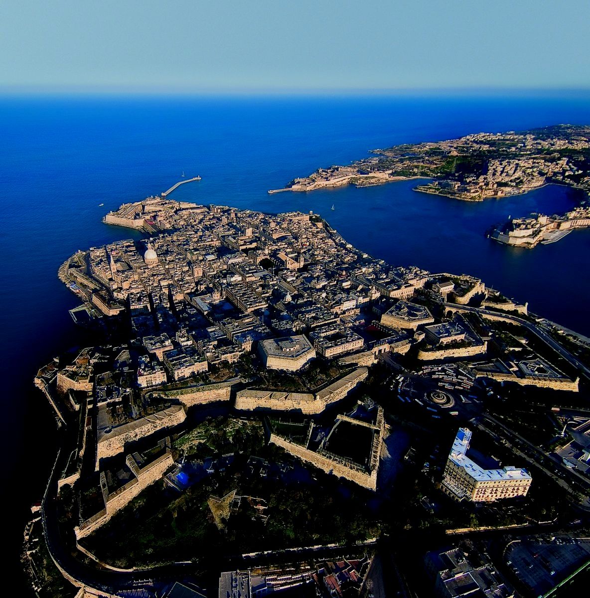 Крепость Валетта Мальта вид сверху