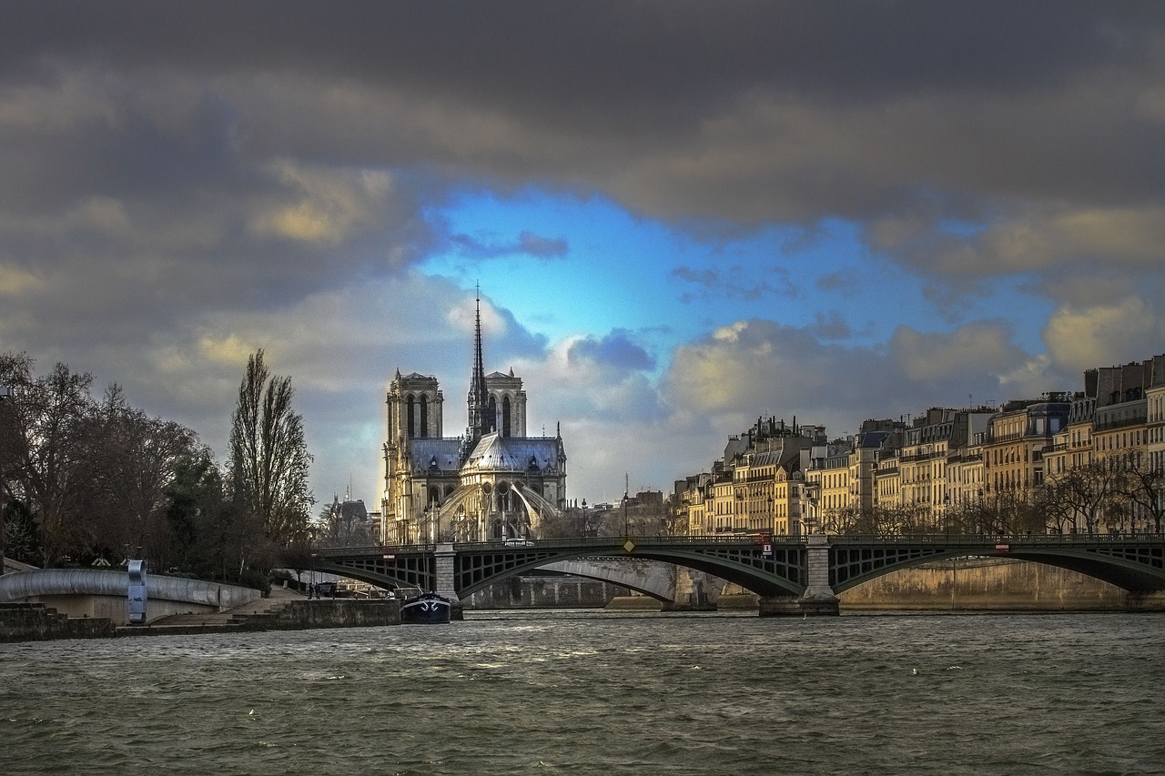 Мост Нотр дам, Париж, Франция
