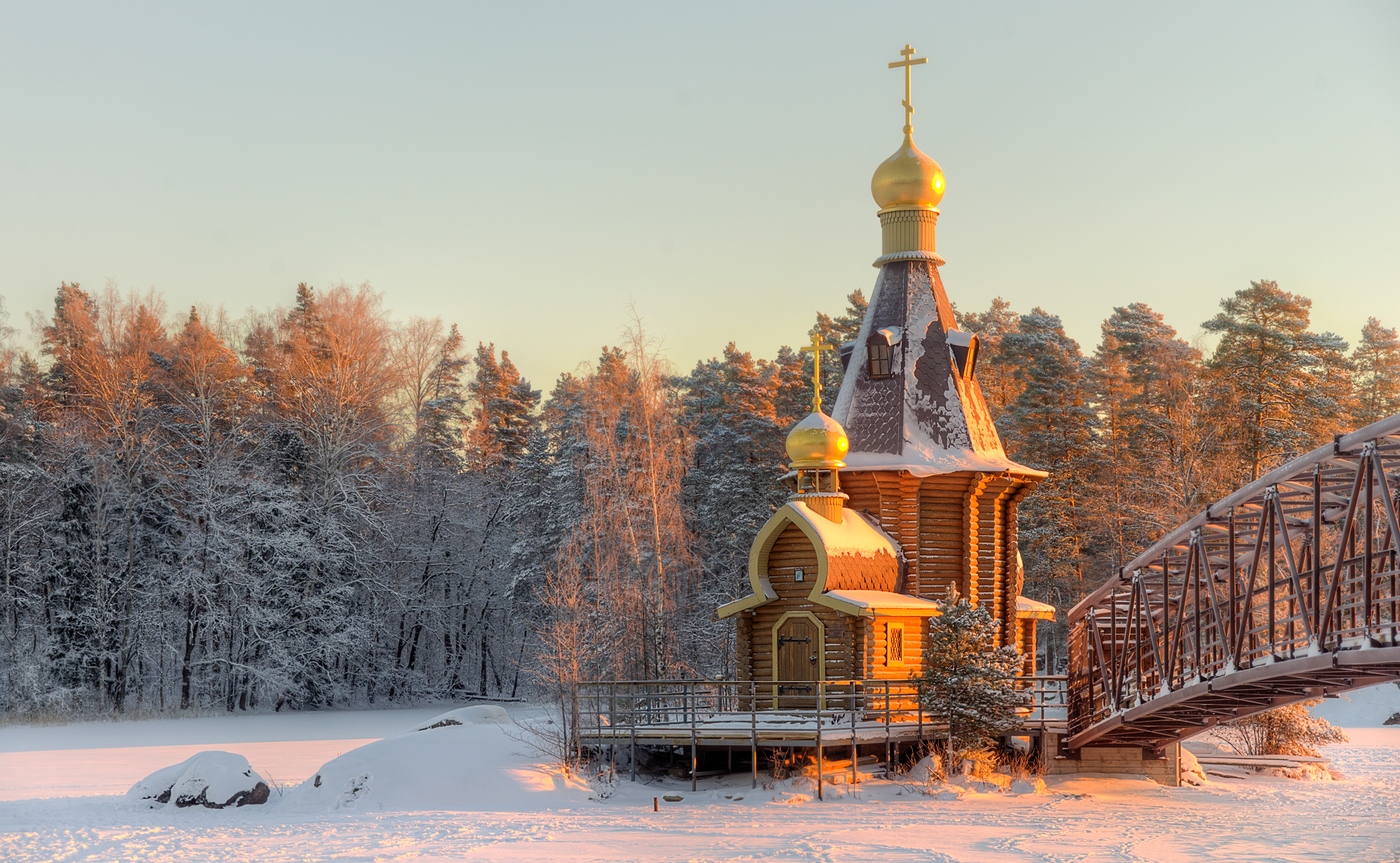 Зима в Карелии храм