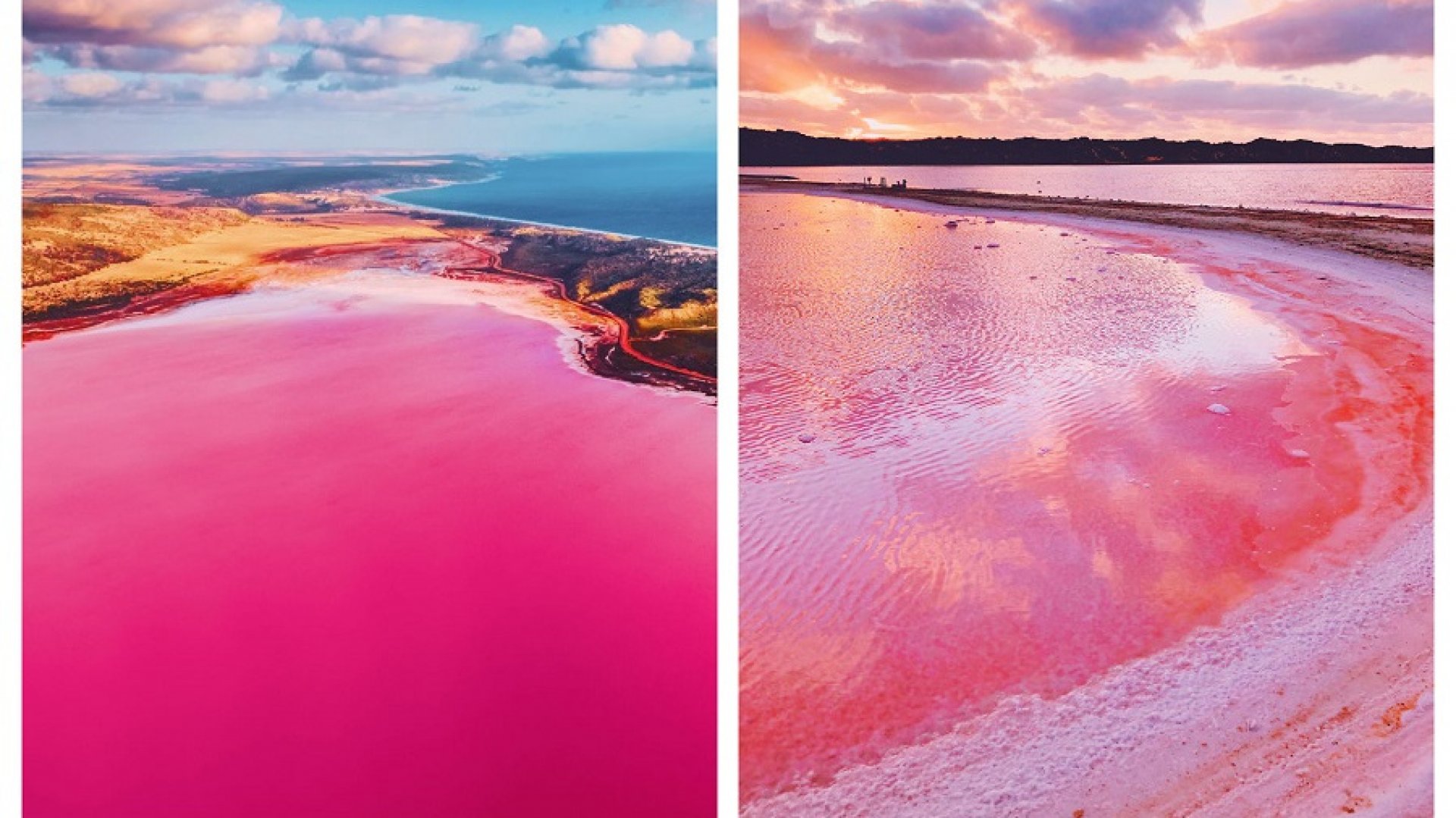 Розовое озеро Харт Австралия