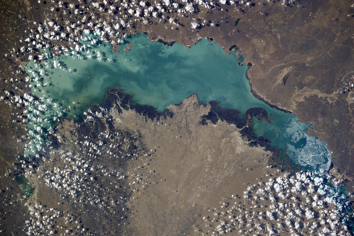 Космический снимок озера Балхаш