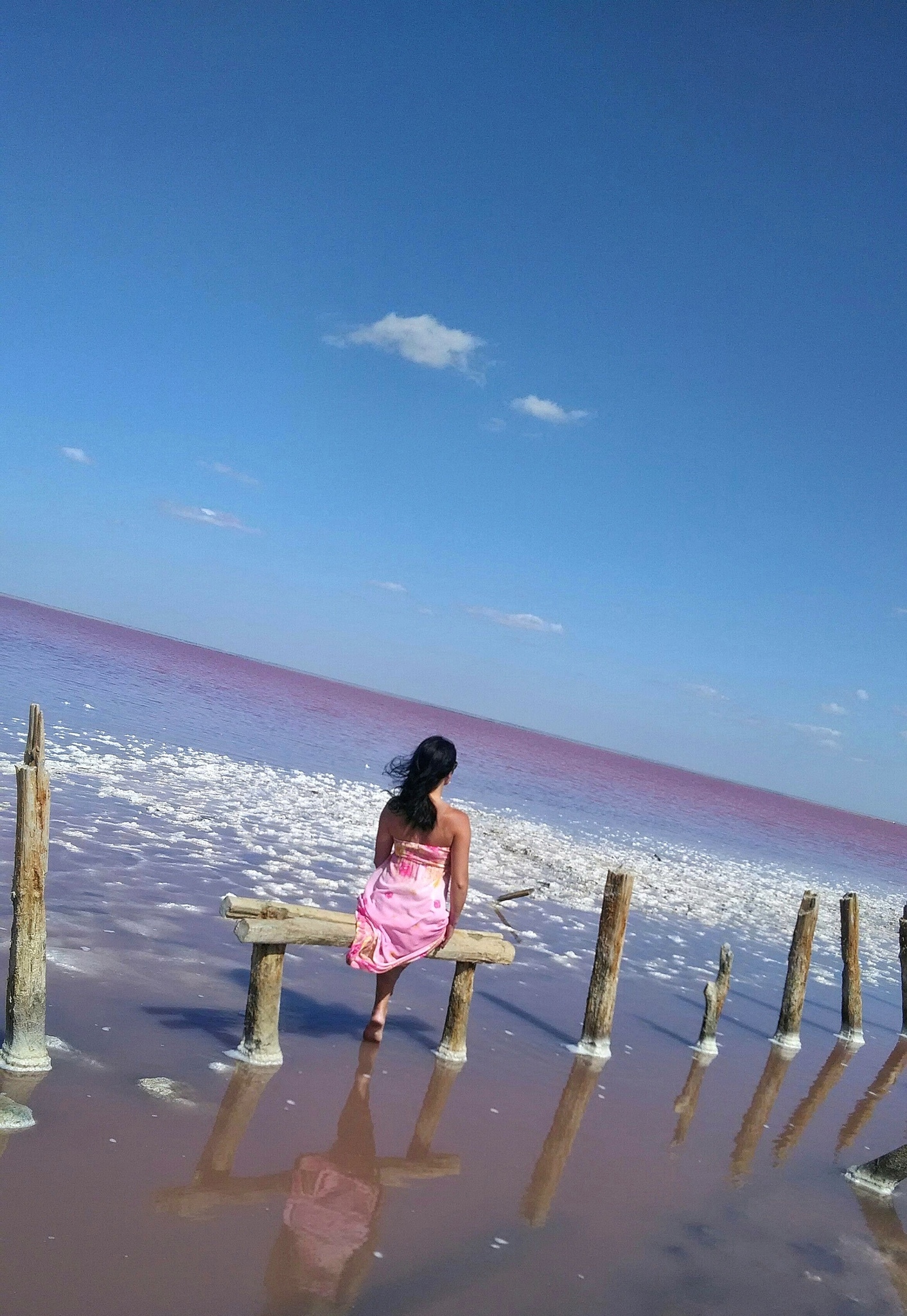 розовое озеро под евпаторией