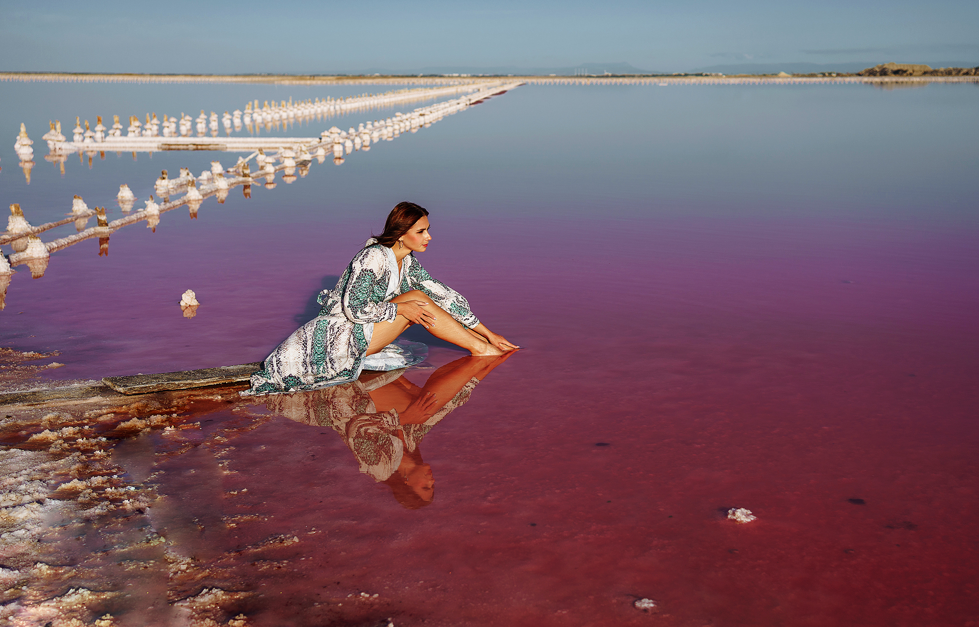 Фотосессия на розовом озере Евпатория