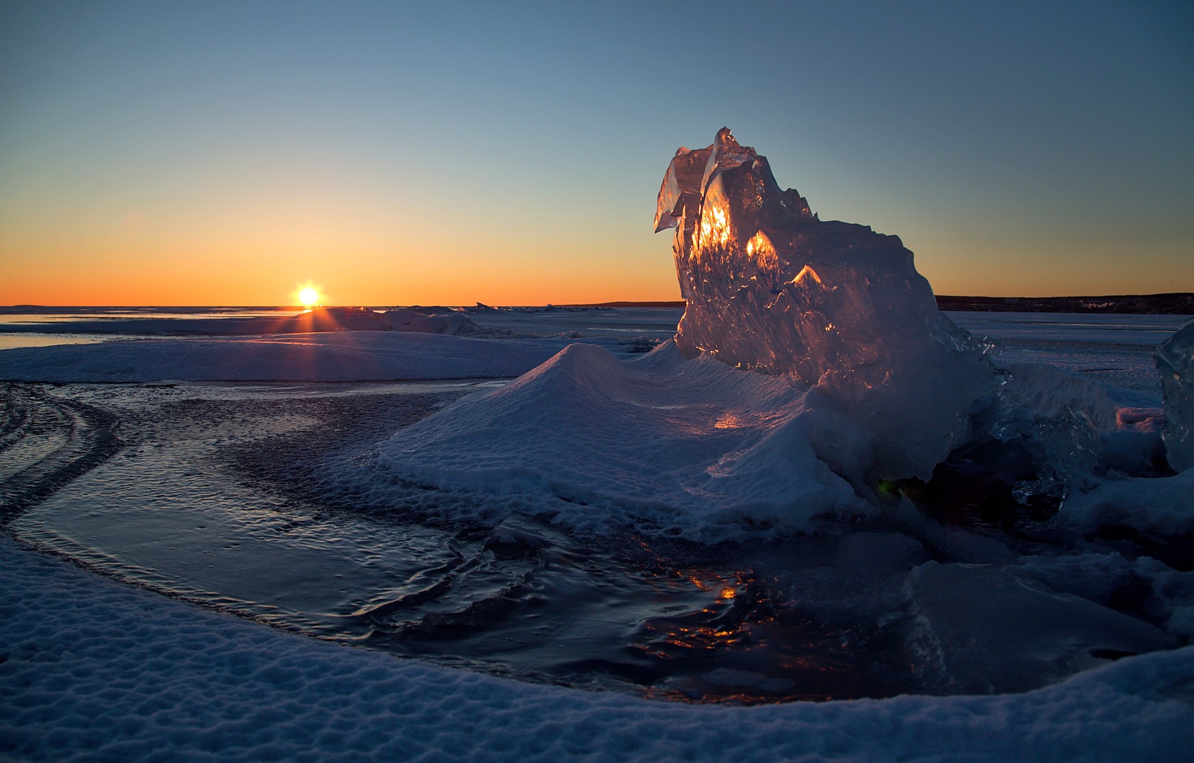 Онежское озеро Петрозаводск зима
