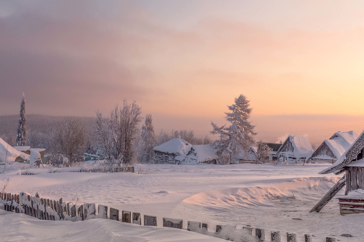 красивые зимние фото деревни