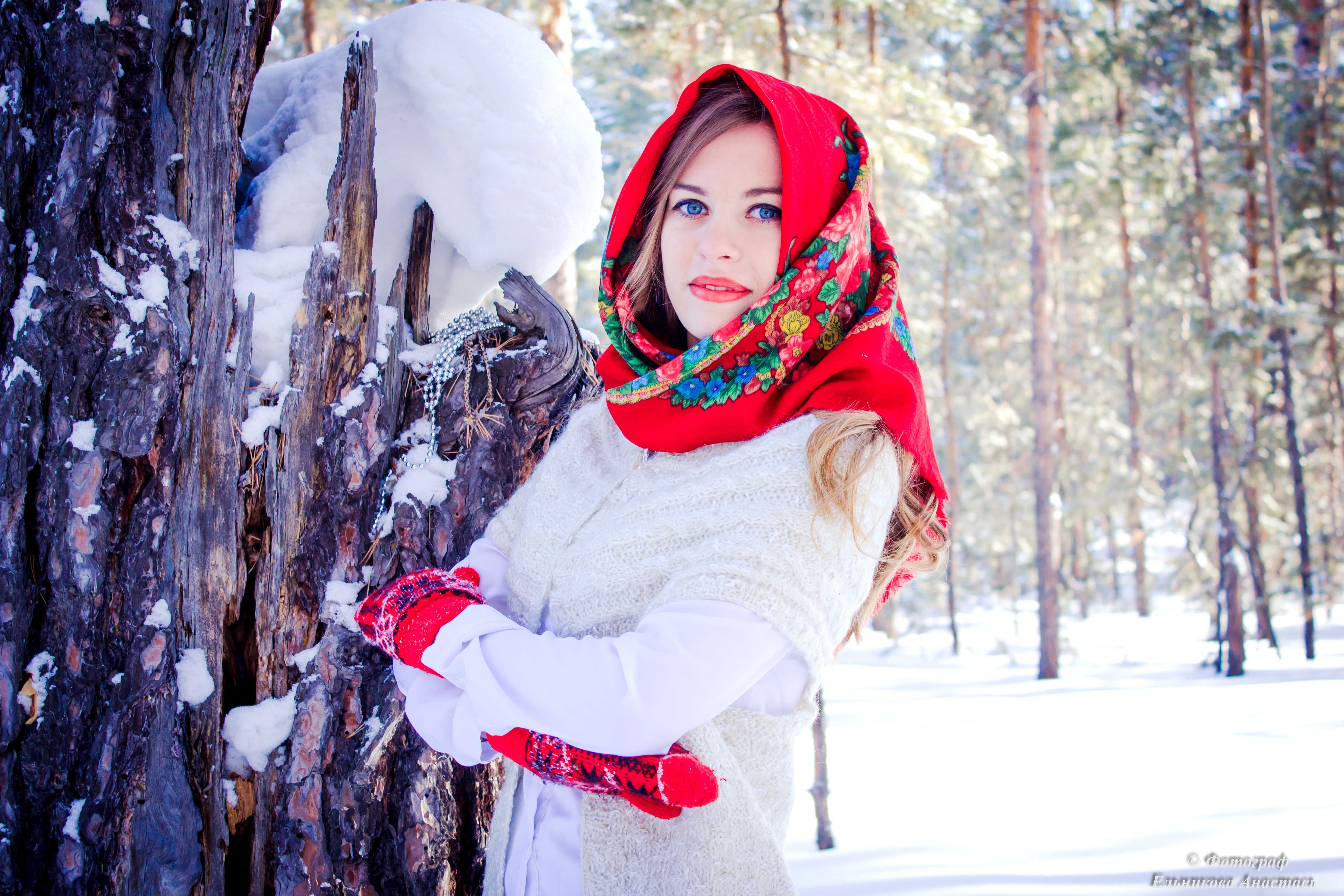 Красивые Фото Девушек На Природе Зимой