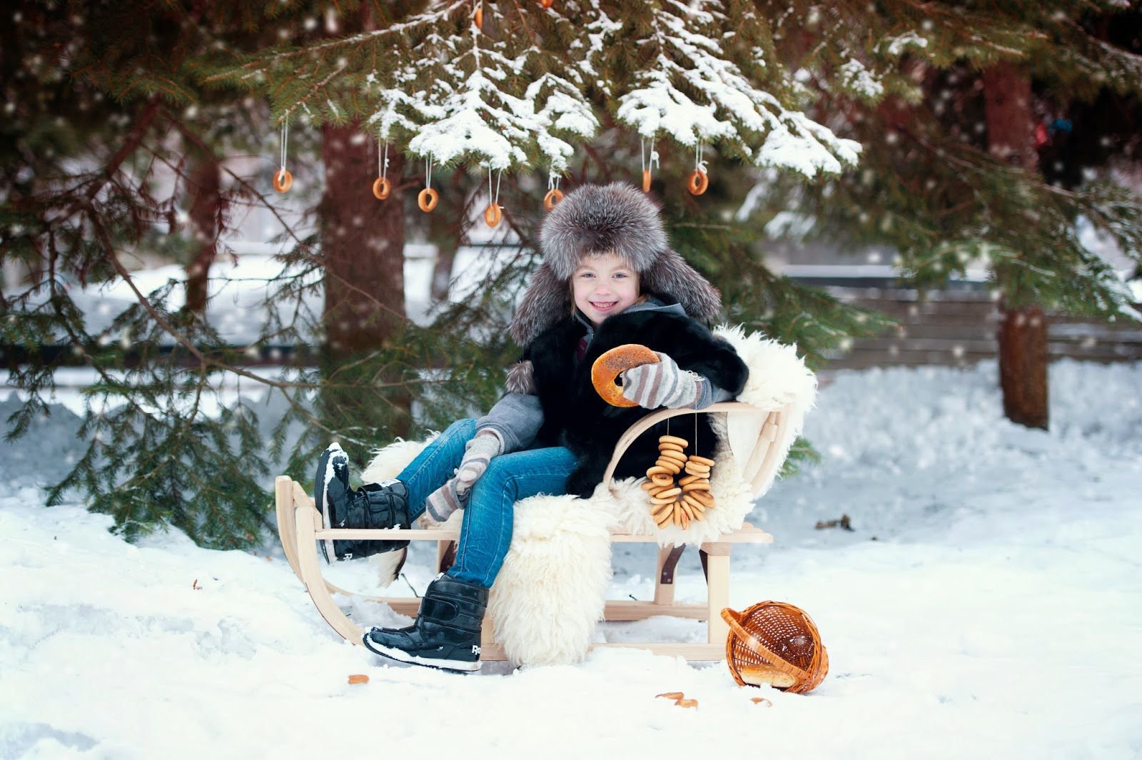 Детская зимняя фотосессия