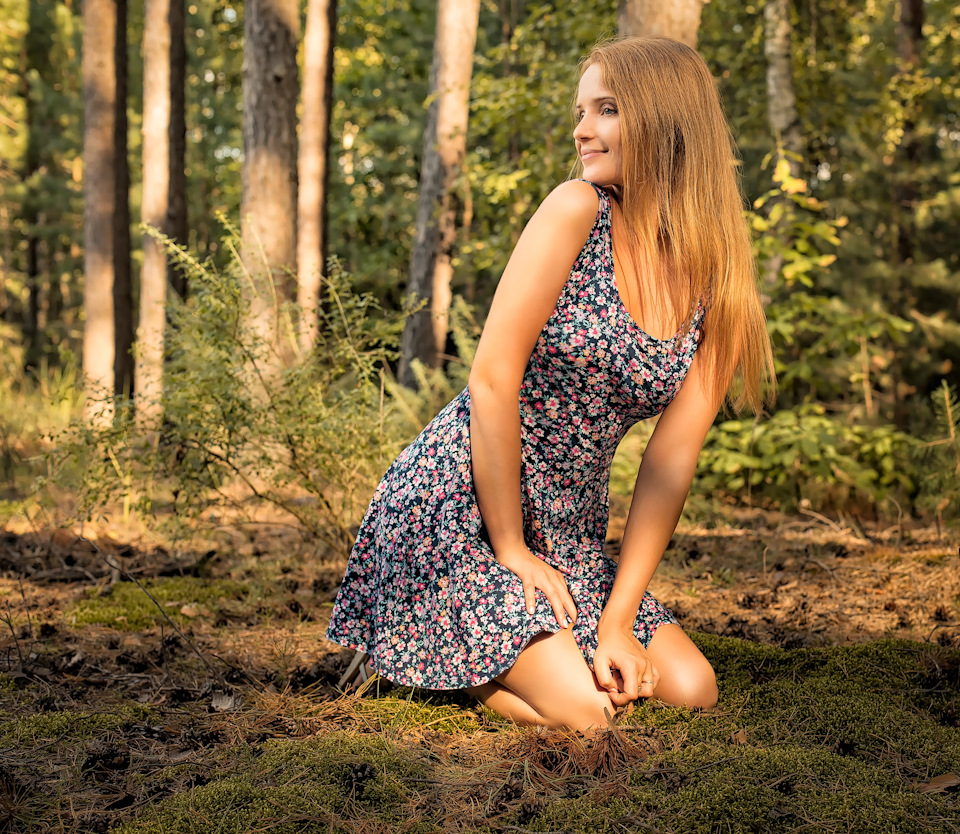 Фотосессия в лесу летом девушка