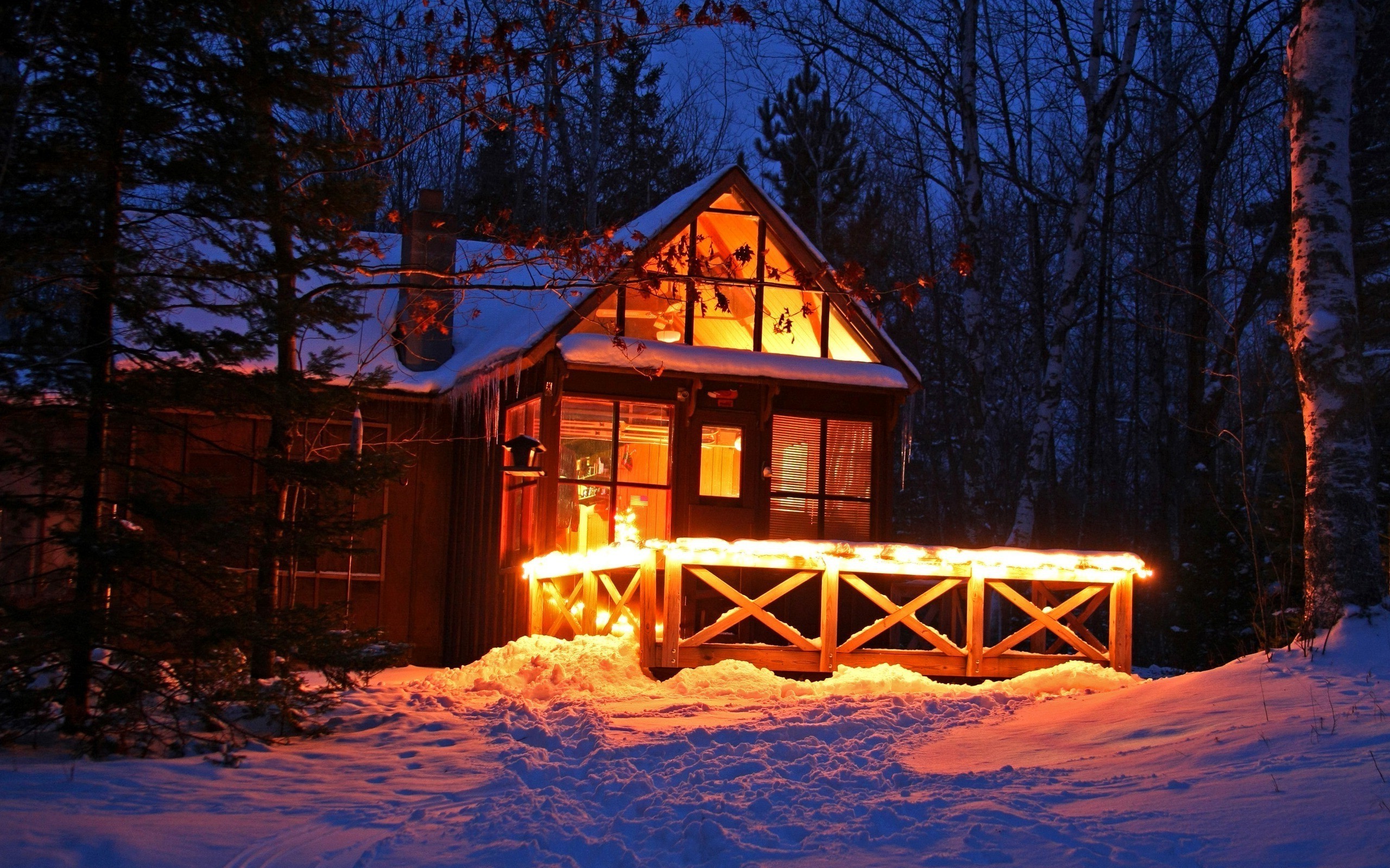 Уютный Домик В Лесу Зимой
