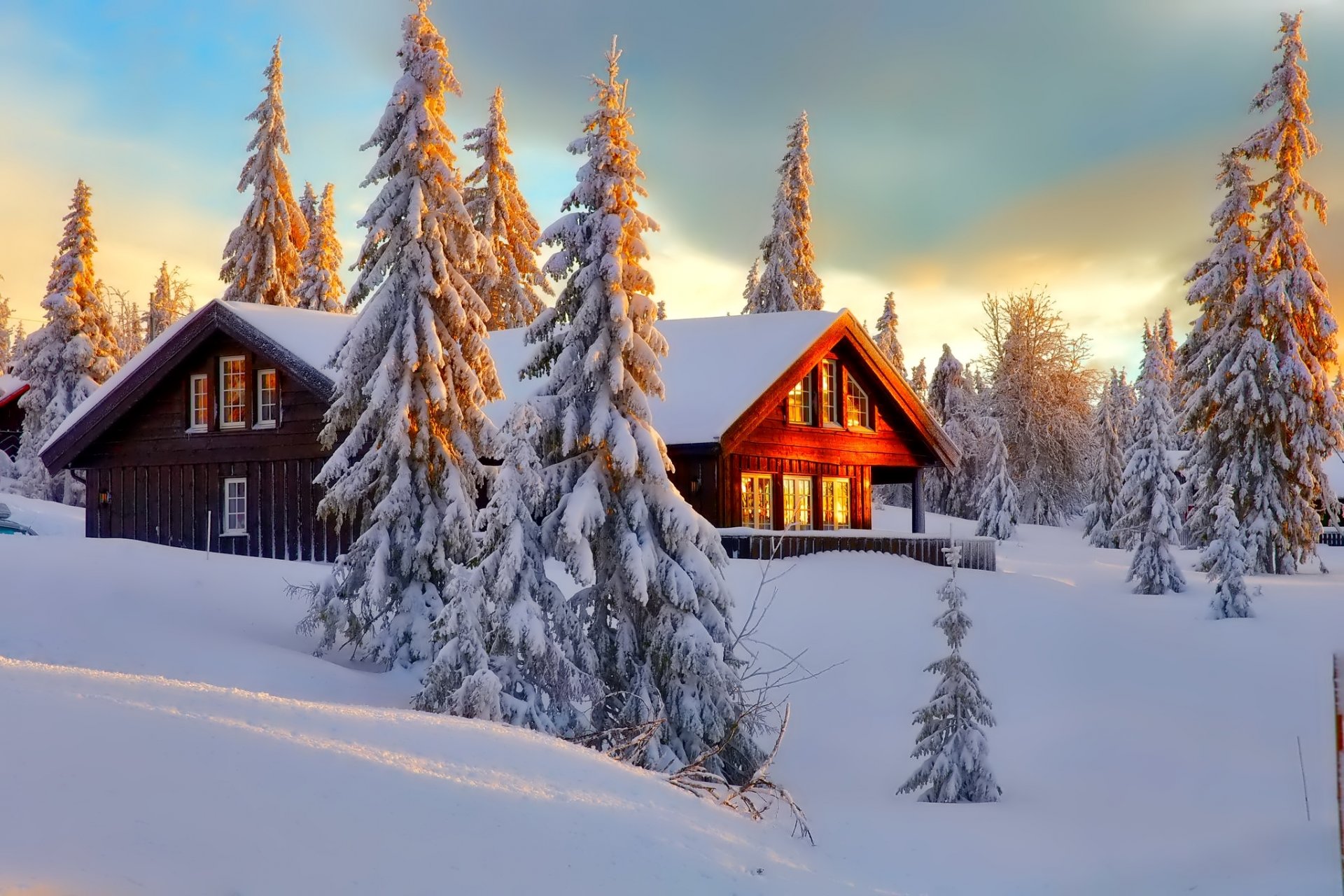 Сказочные Зимние Домики Фото