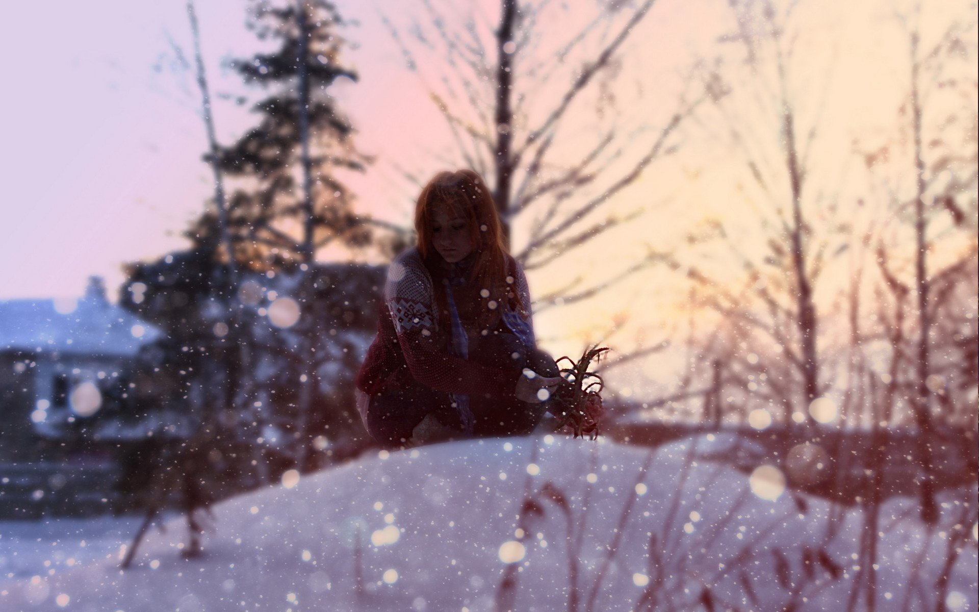 Фото Девушек Спиной Зимой