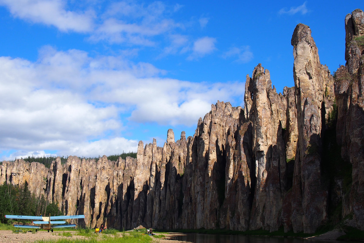 каменный лес на реке лена