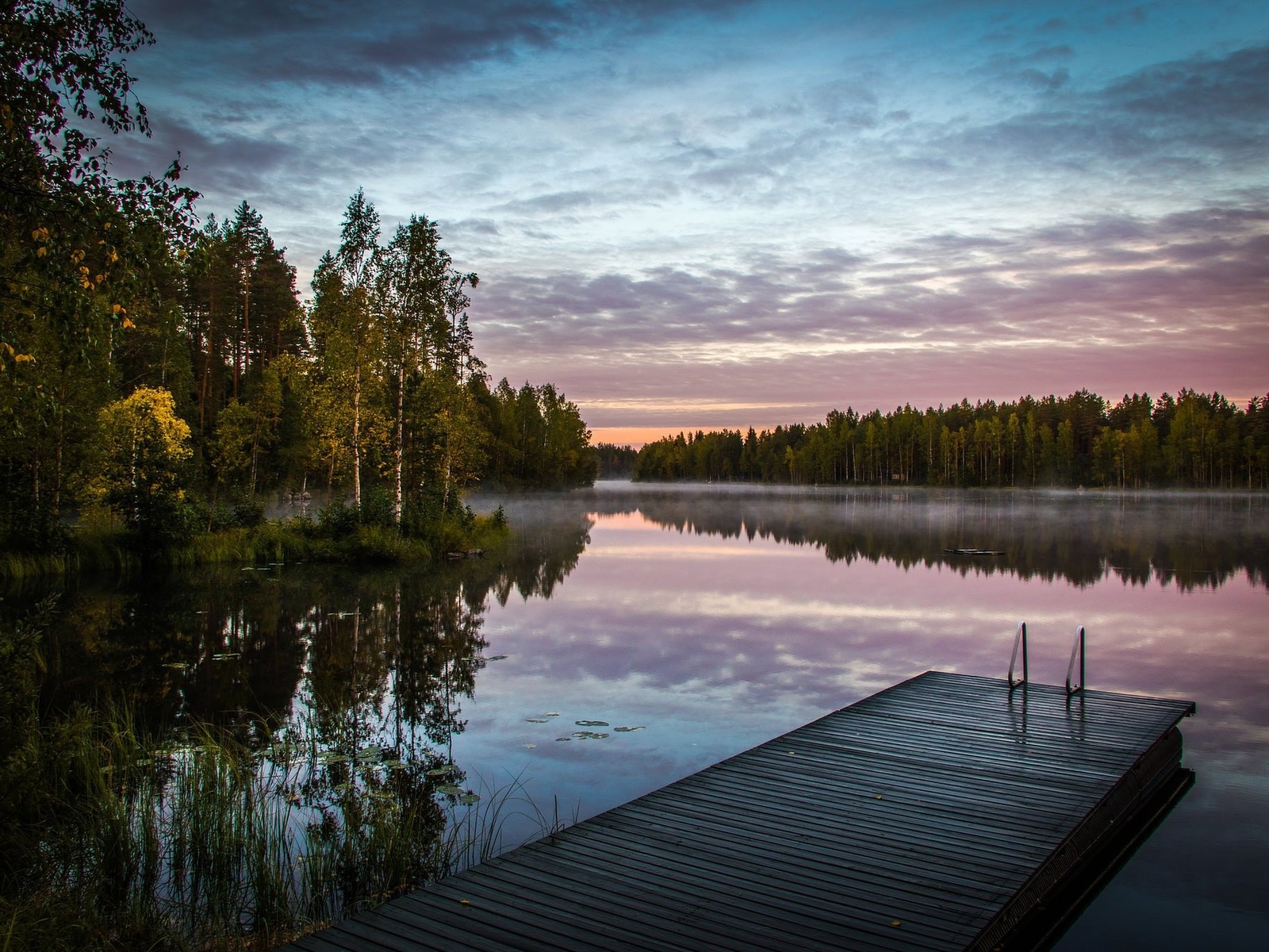 Лесное озеро Финляндия