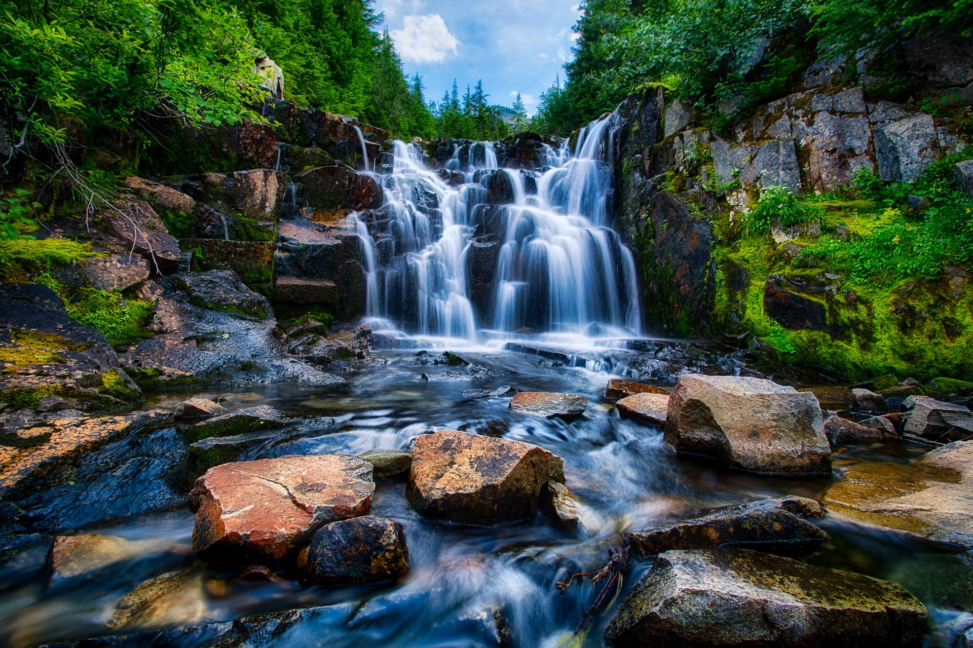 Настенные ковры водопад - красивые картинки и HD фото