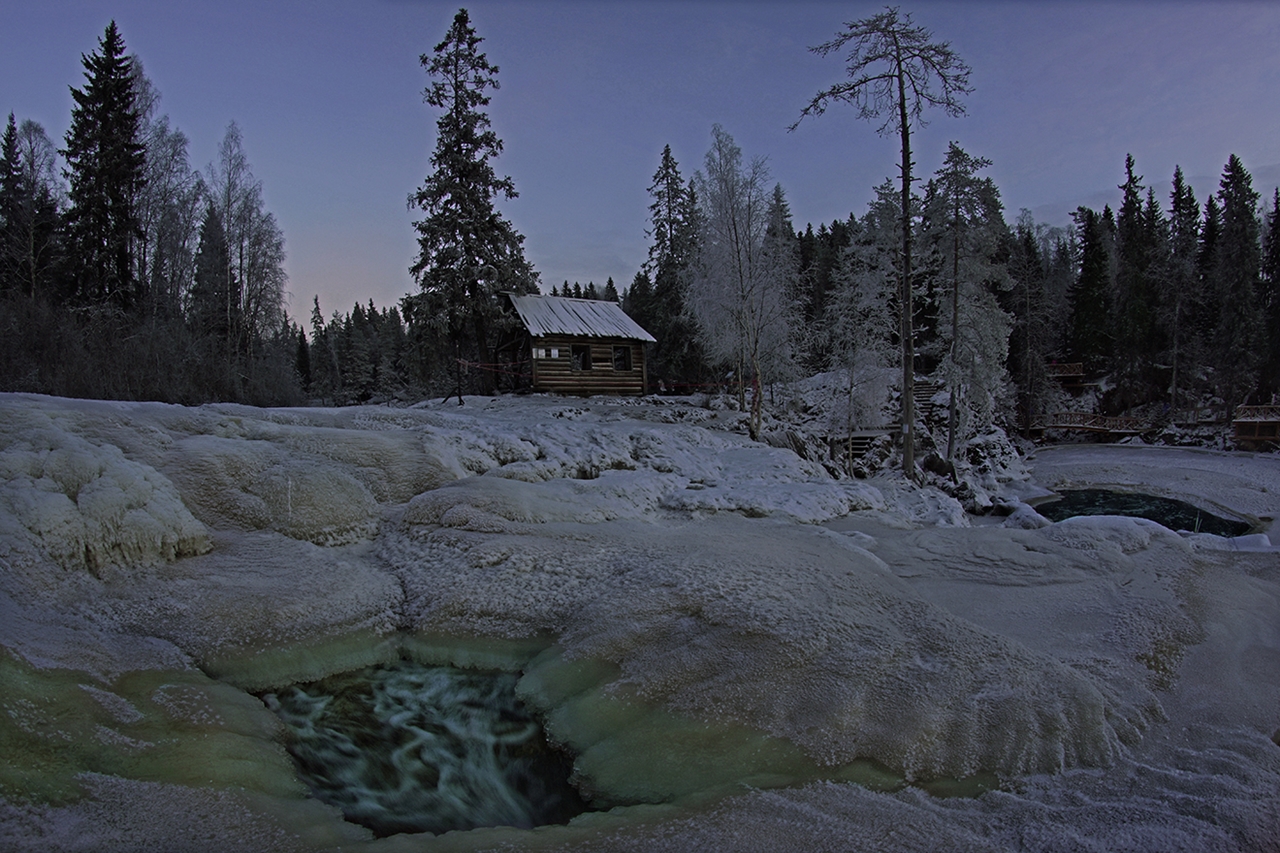 реки карелии зимой