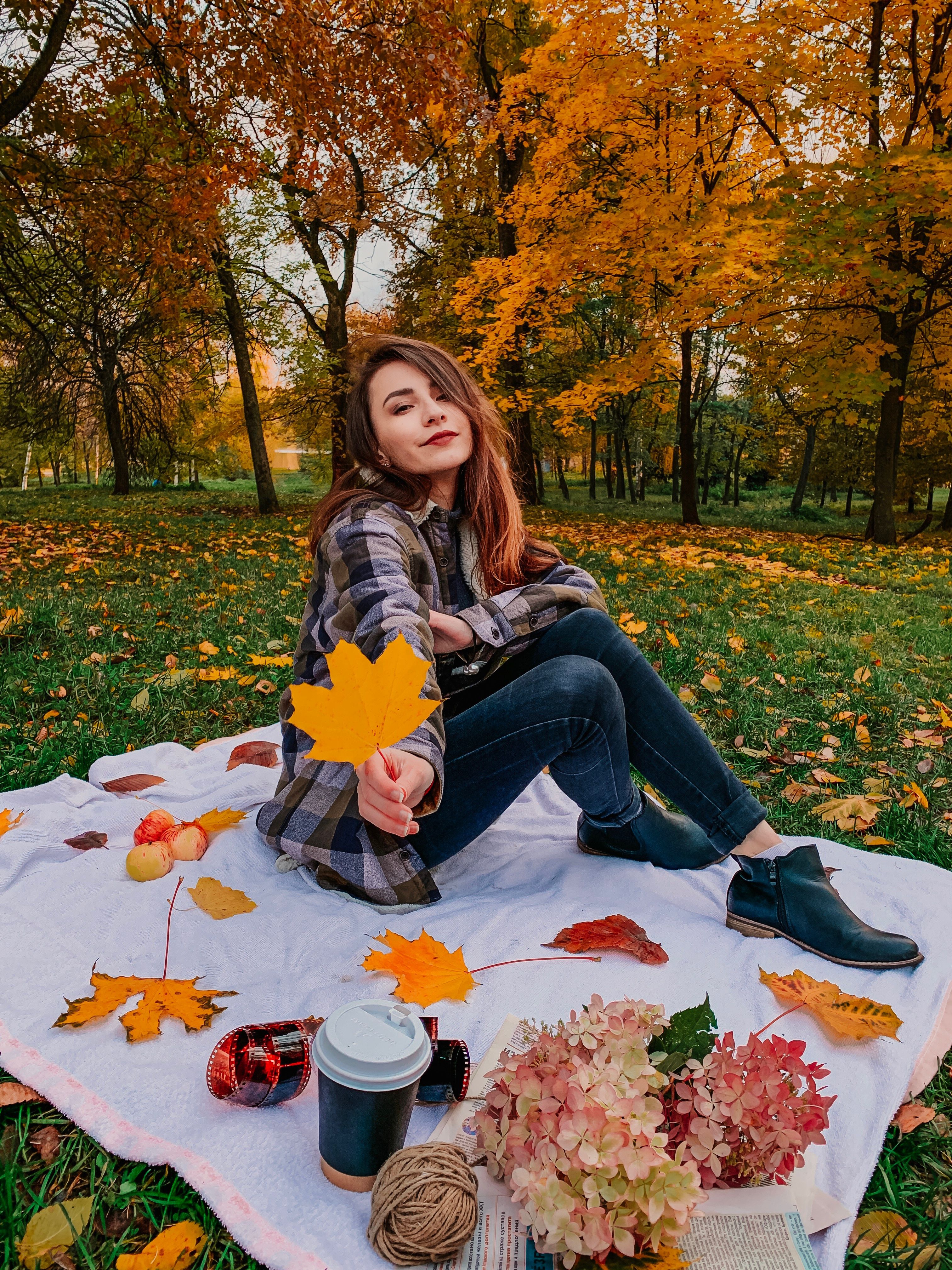 как сделать красивое фото осенью в парке