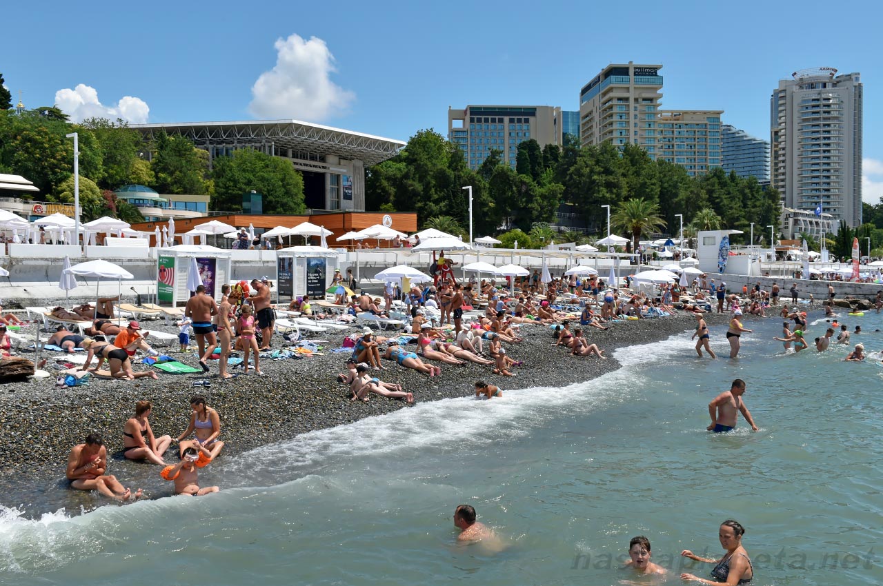 центральный пляж в лазаревском