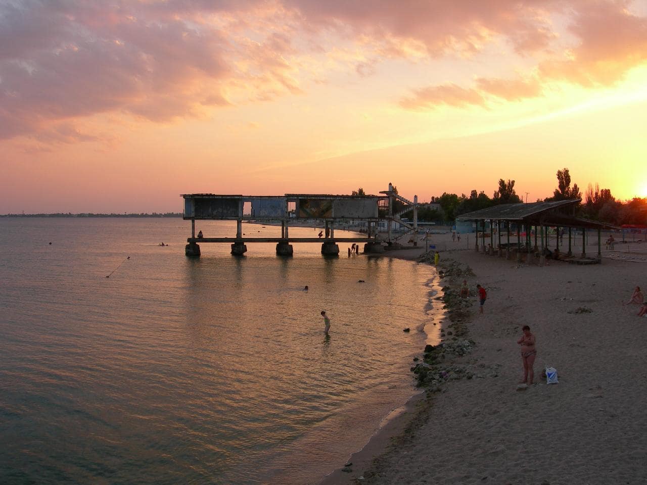 Пляж города Евпатория Крым