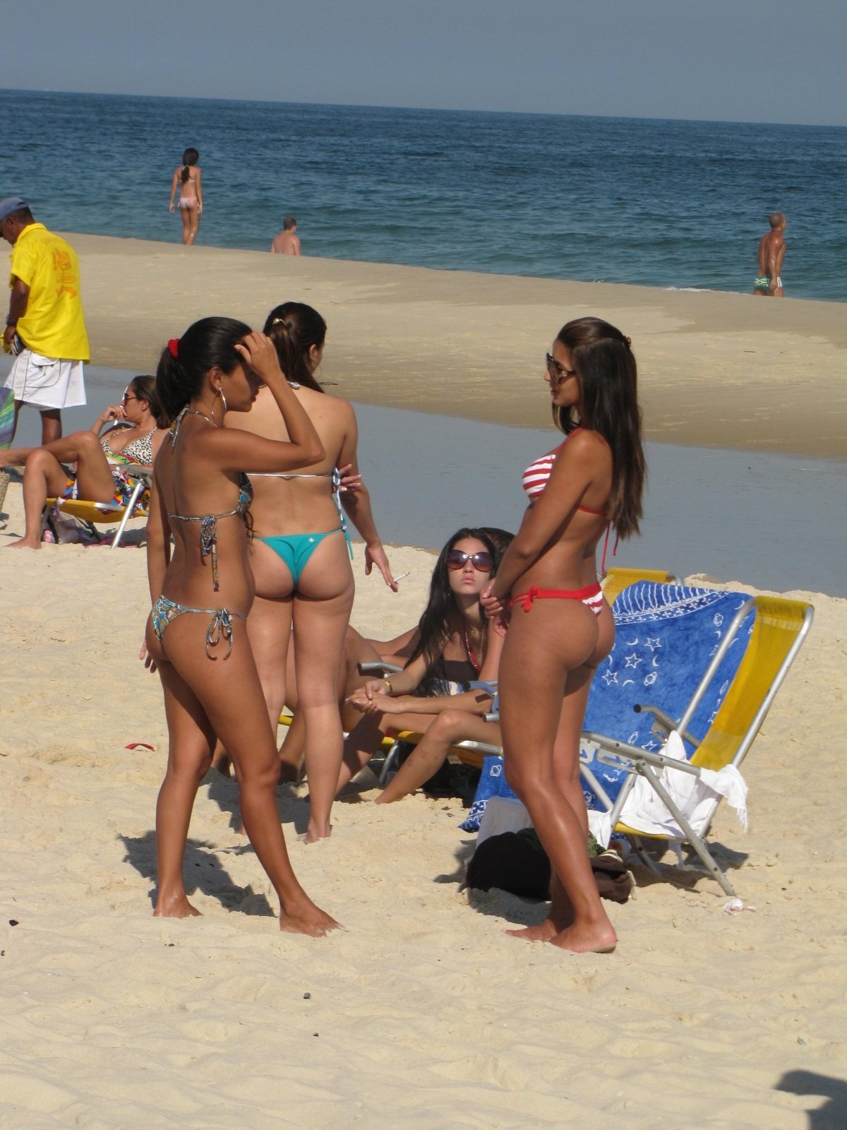 Пляж Девушки Дикий Бразилия Фото