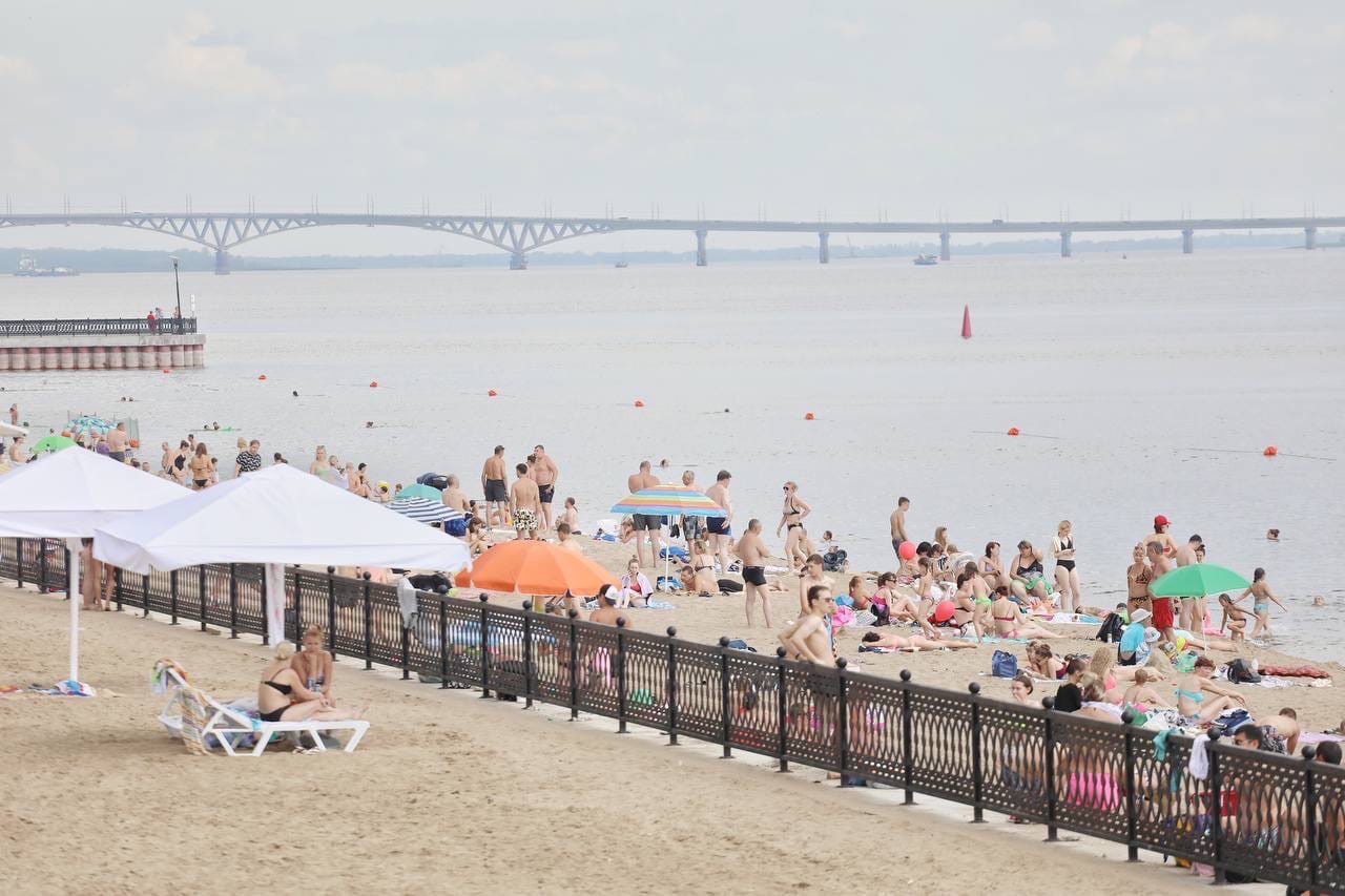 Городской пляж Саратов открытие 2022