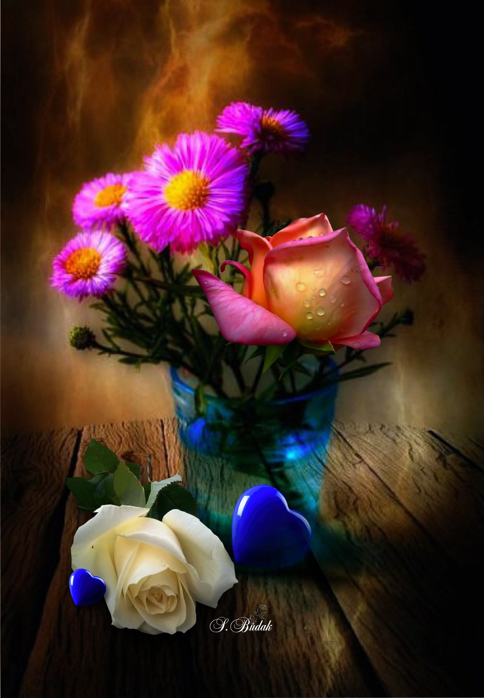 букеты цветов с добрым вечером картинки
