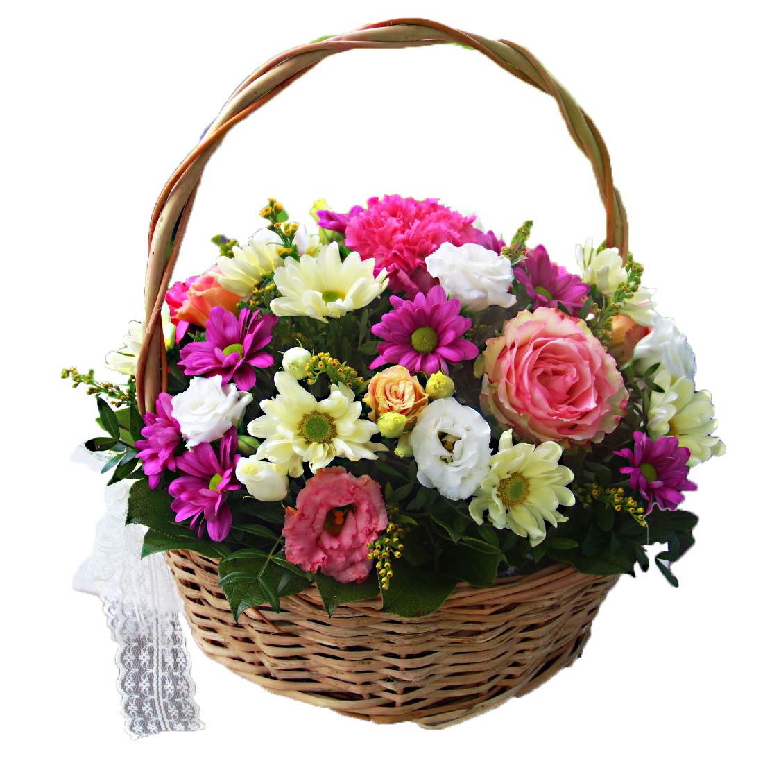 Красивые корзинки с цветами