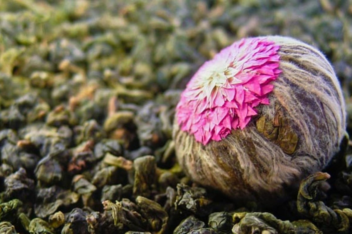 Связанный чай Чжу Лян би Хэ цветок с красной лилией