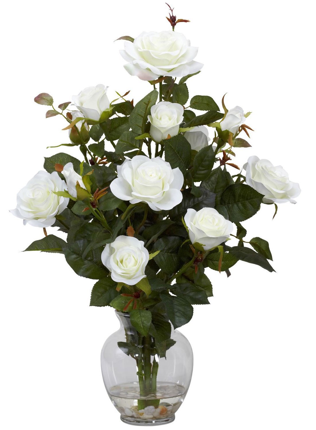 Цветы белые розы в вазе
