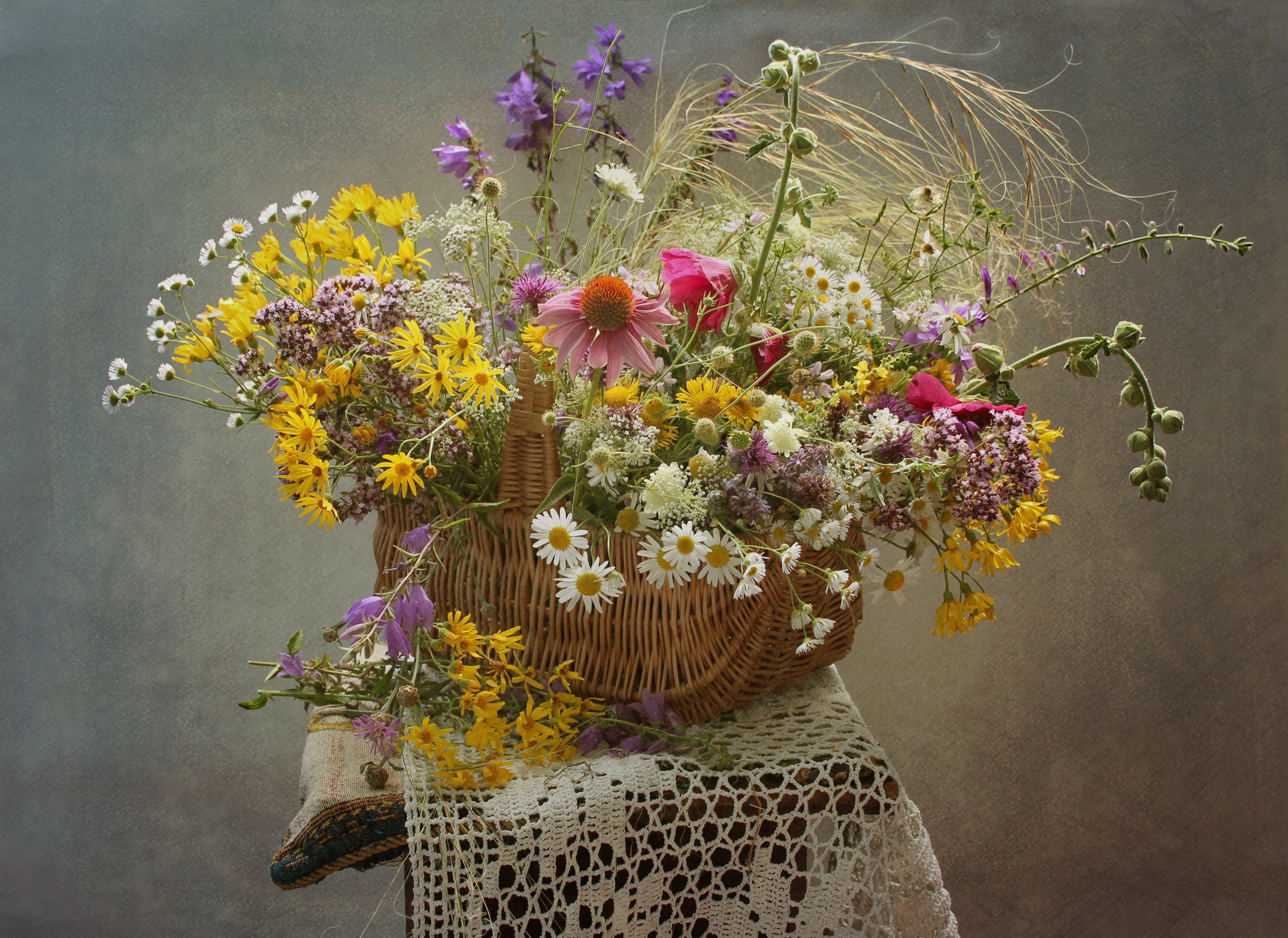 осенний букет полевых цветов фото