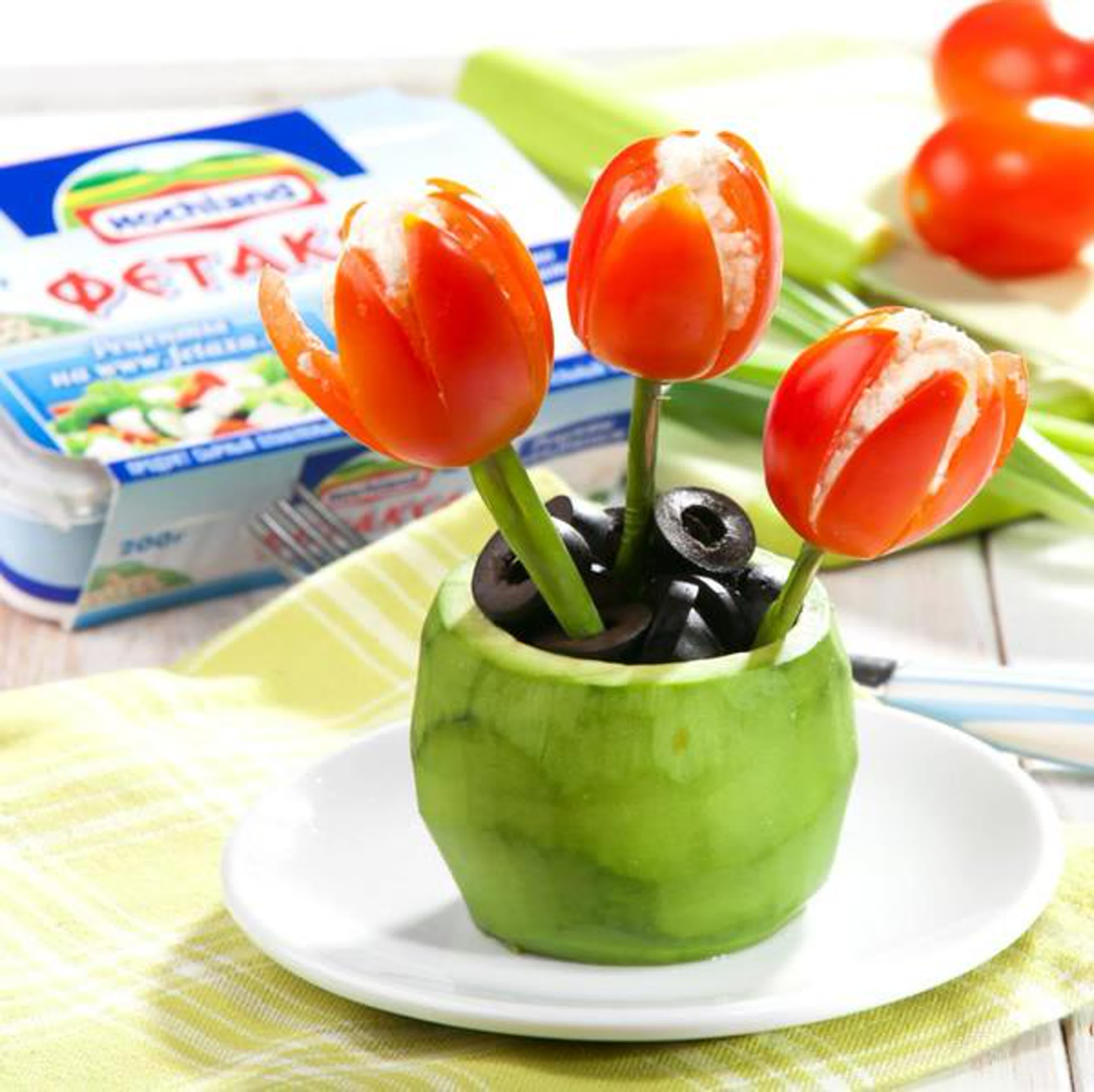 Тюльпаны из овощей