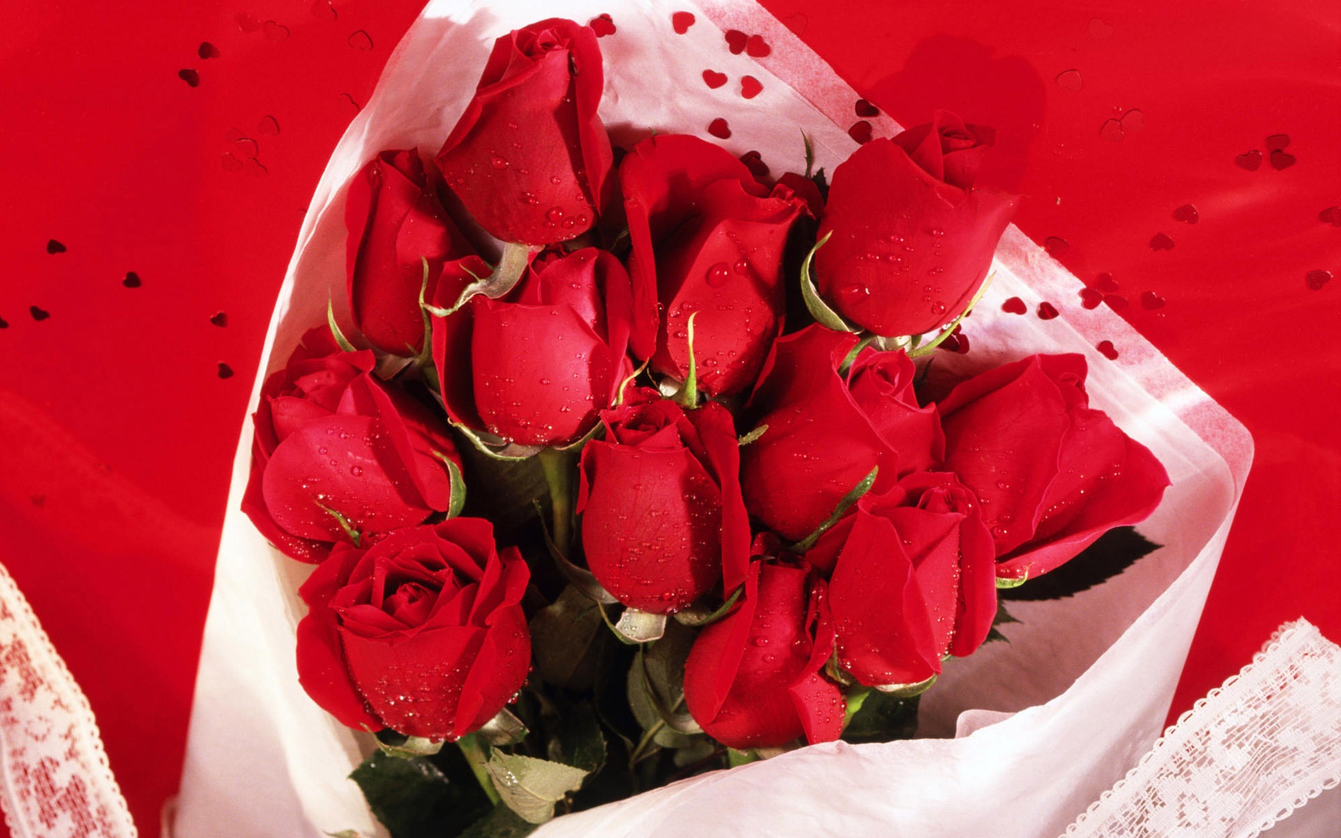 Букет алых роз для любимой женщины