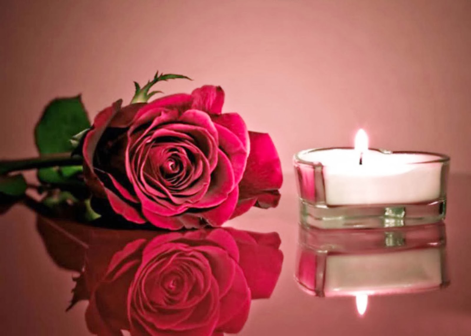 Спокойной ночи с розами и свечами