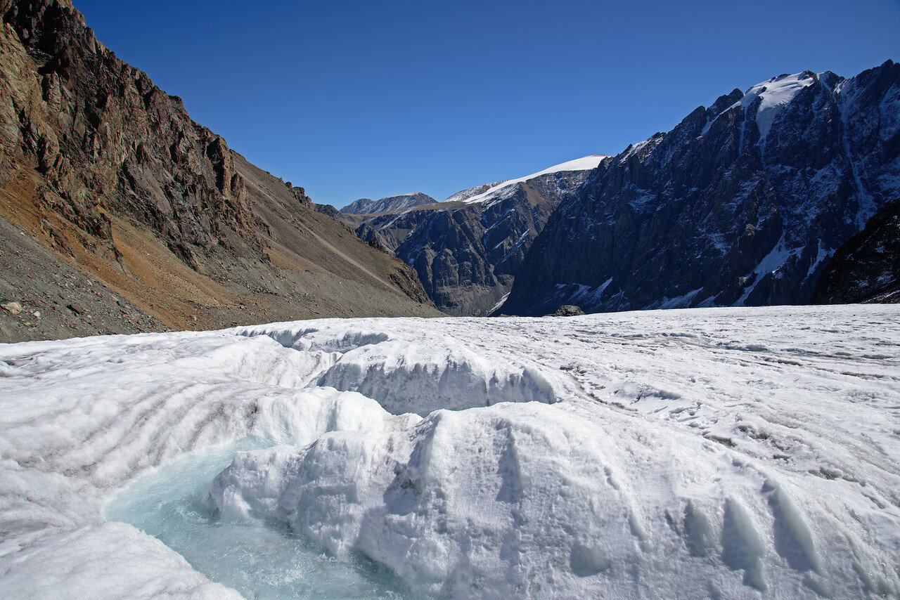 Ледники горного Алтая беляшей