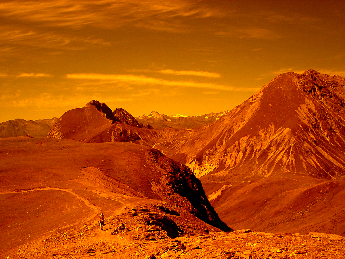 Марс ландшафт гора Олимп