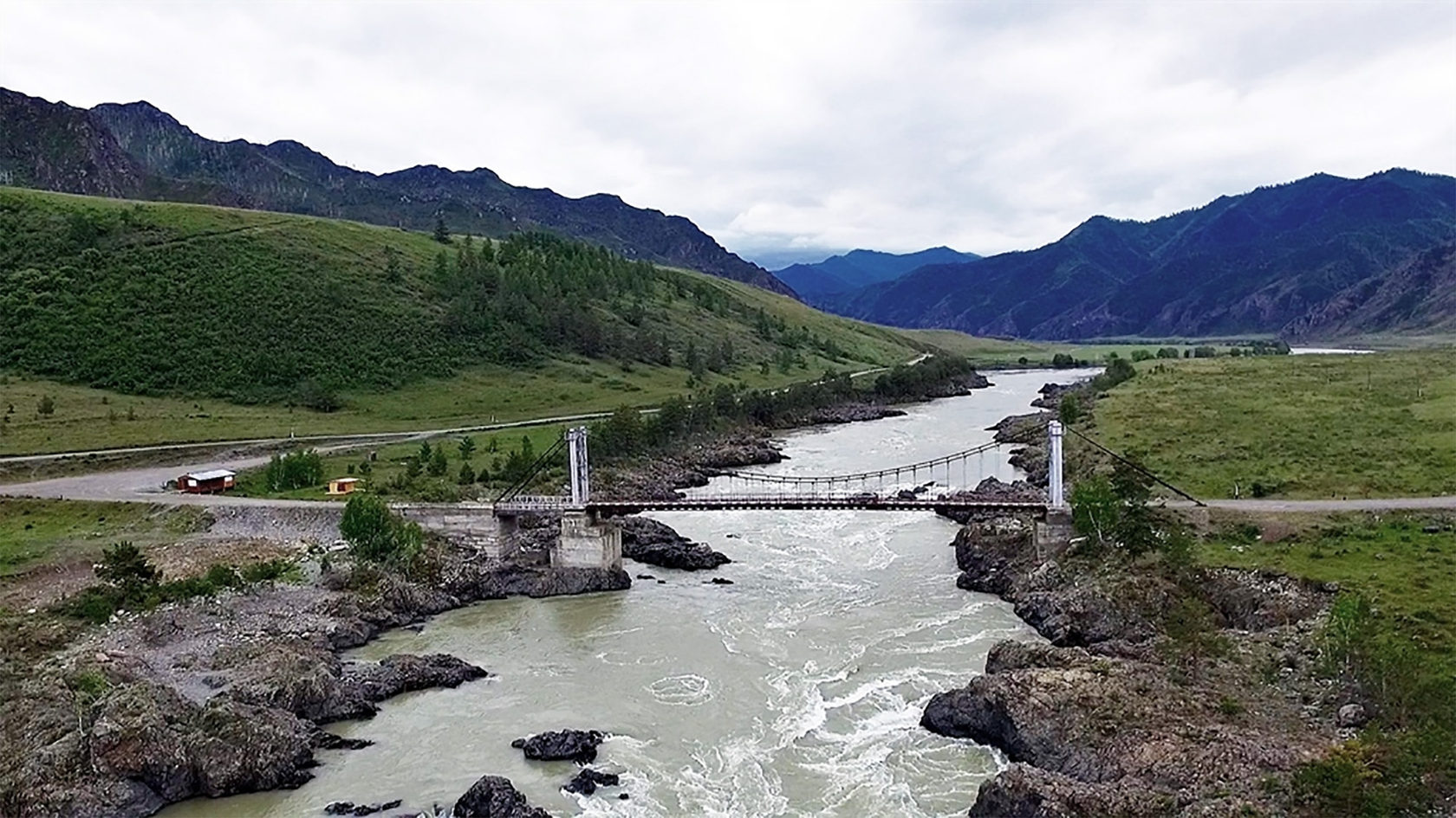 Ороктойский мост горный Алтай пороги