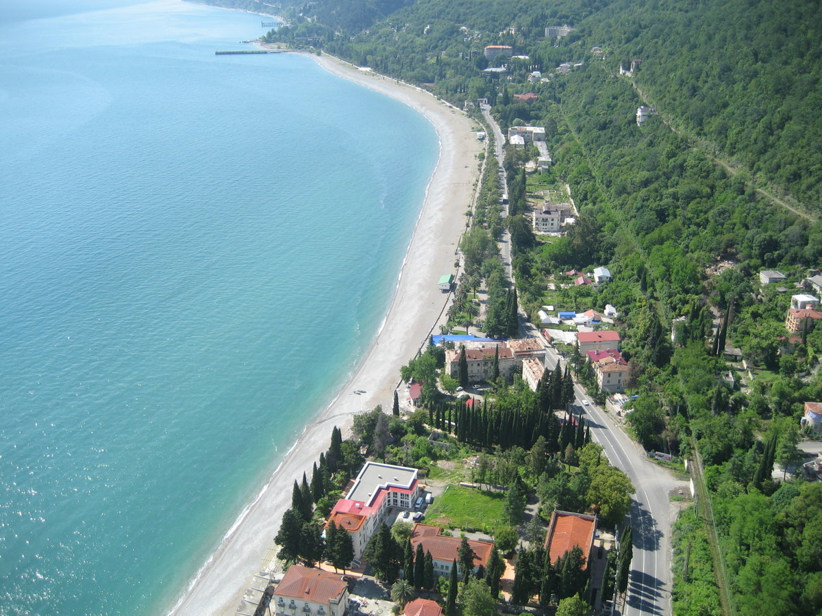 пляж гагры абхазия