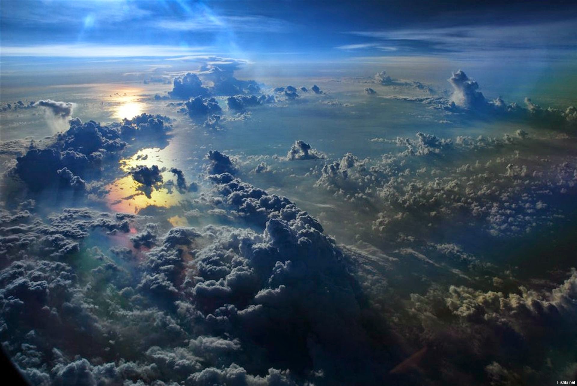 Вид Тихого океана из самолета