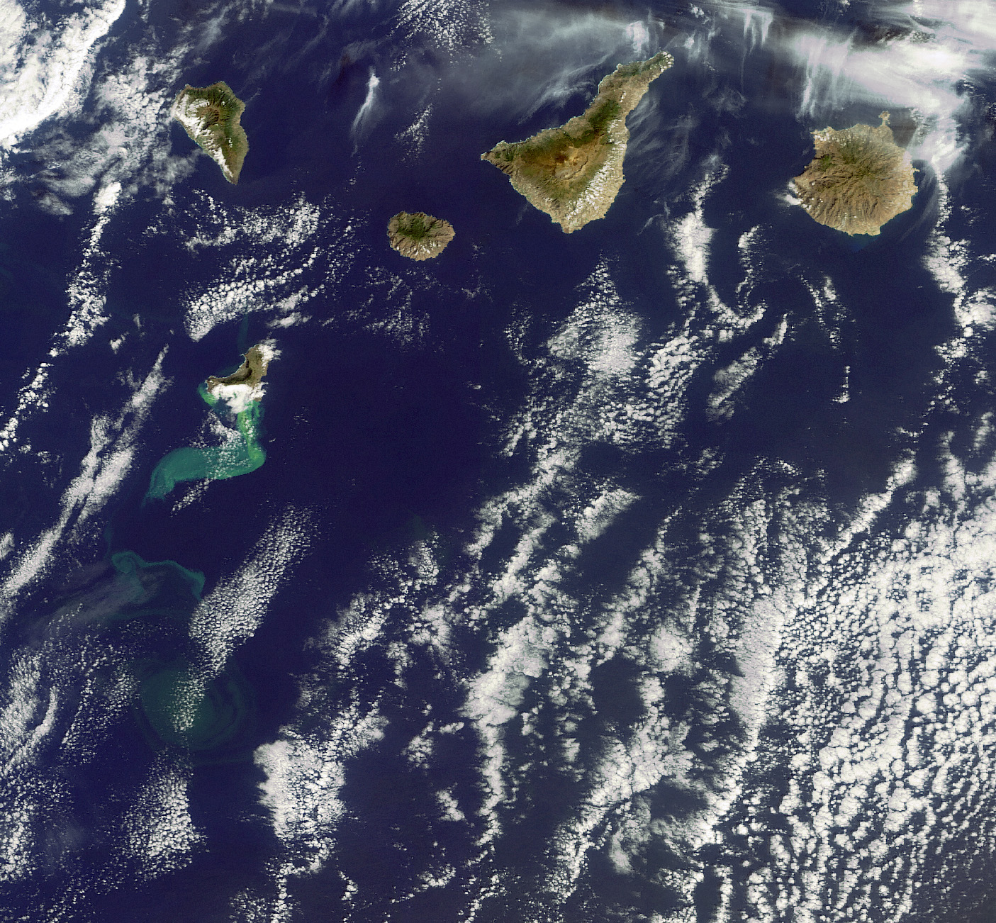 Канарские острова снимок из космоса