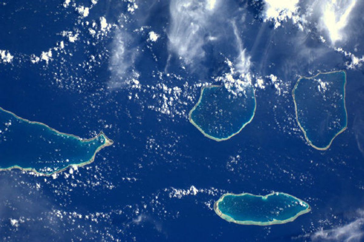Острова Фиджи из космоса