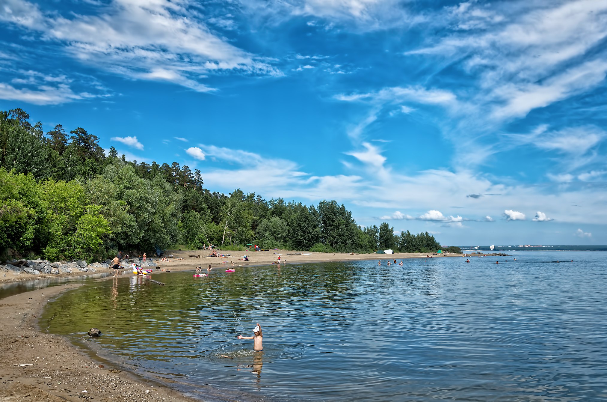 Обское водохранилище Новосибирск пляж