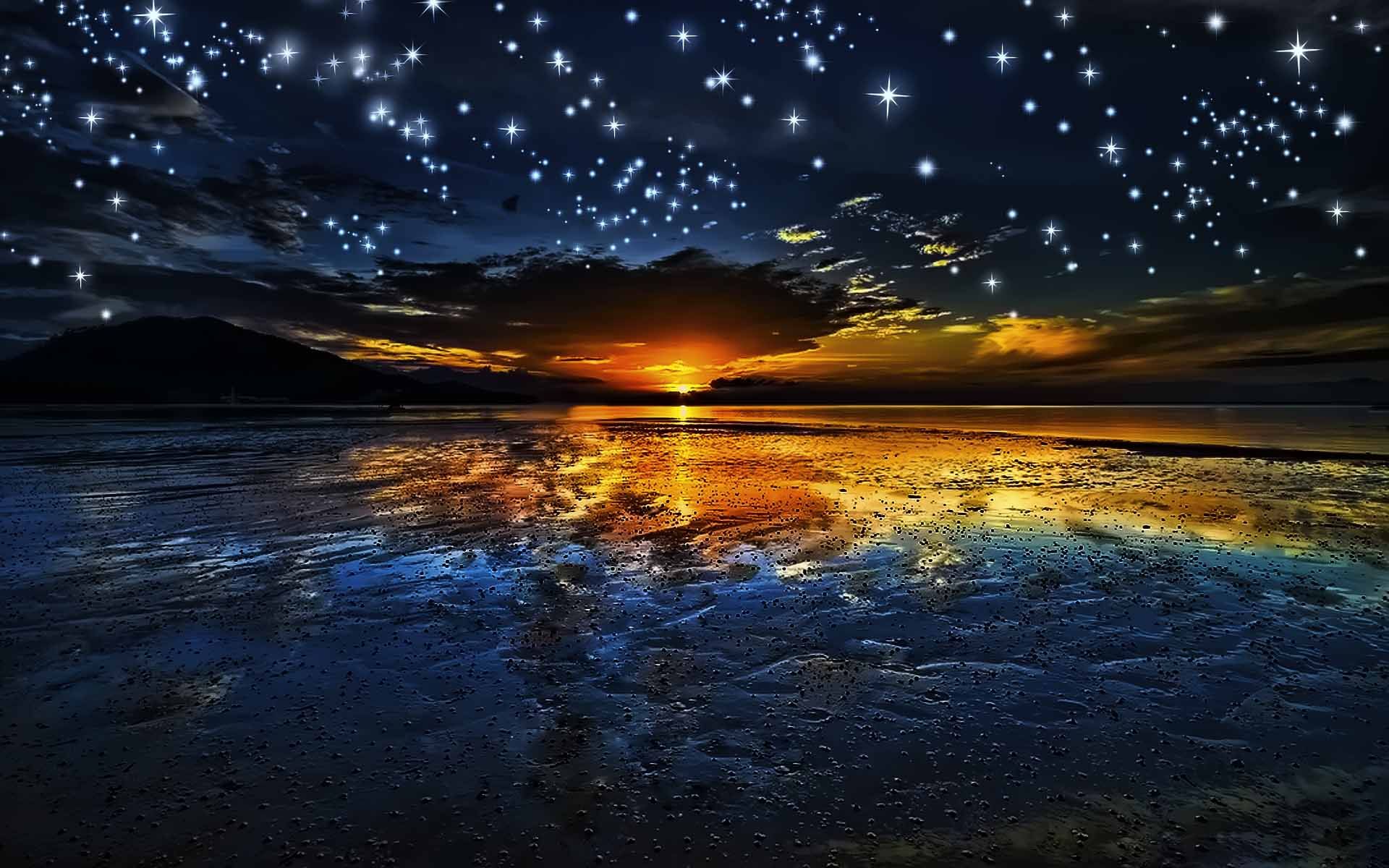 Ночное море и звезды