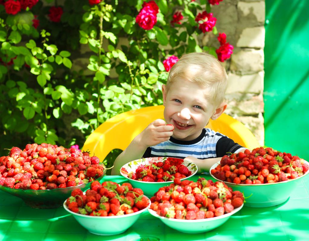 Лето дети ягоды