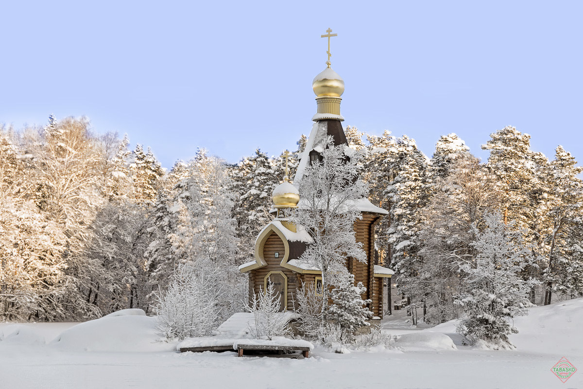Церковь Андрея Первозванного на Вуоксе зимой