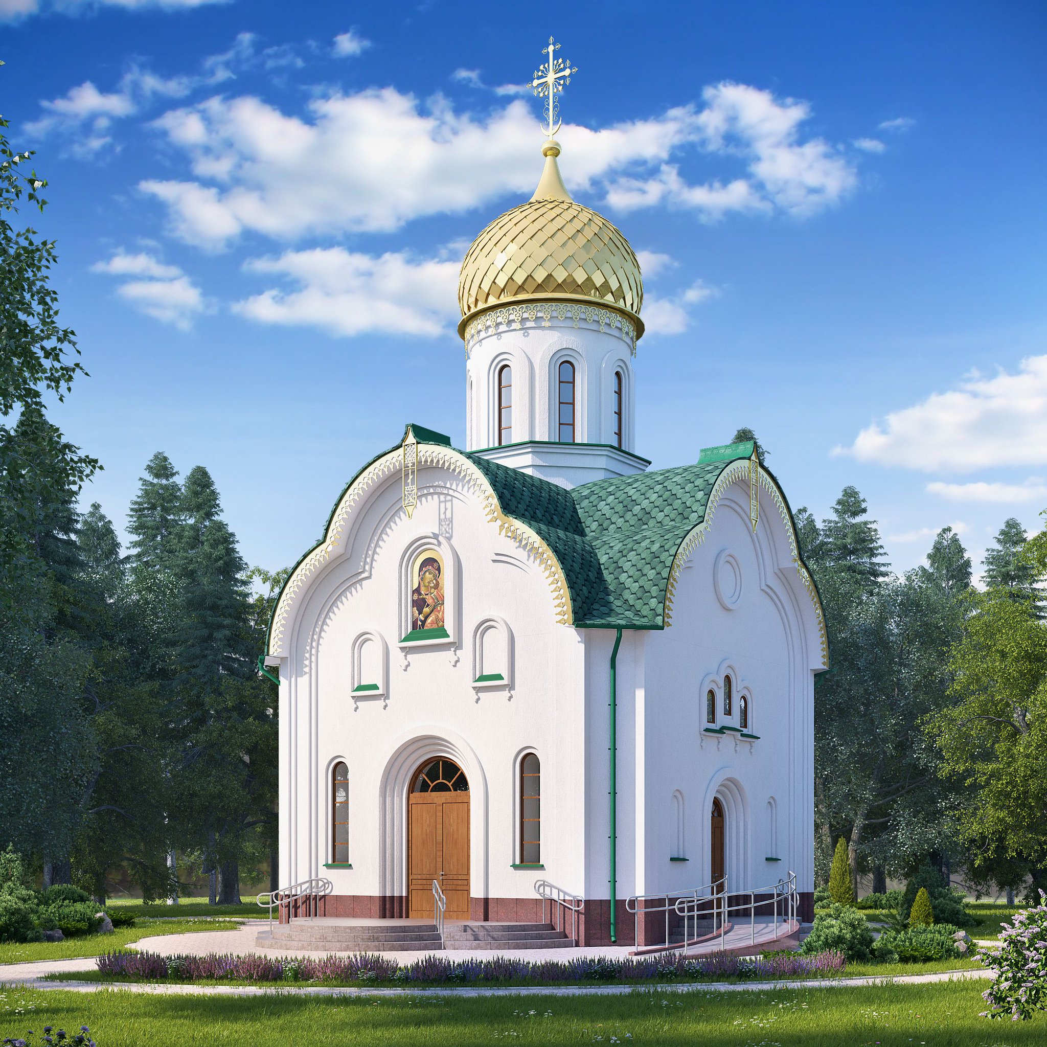 Однокупольный храм Новосибирск