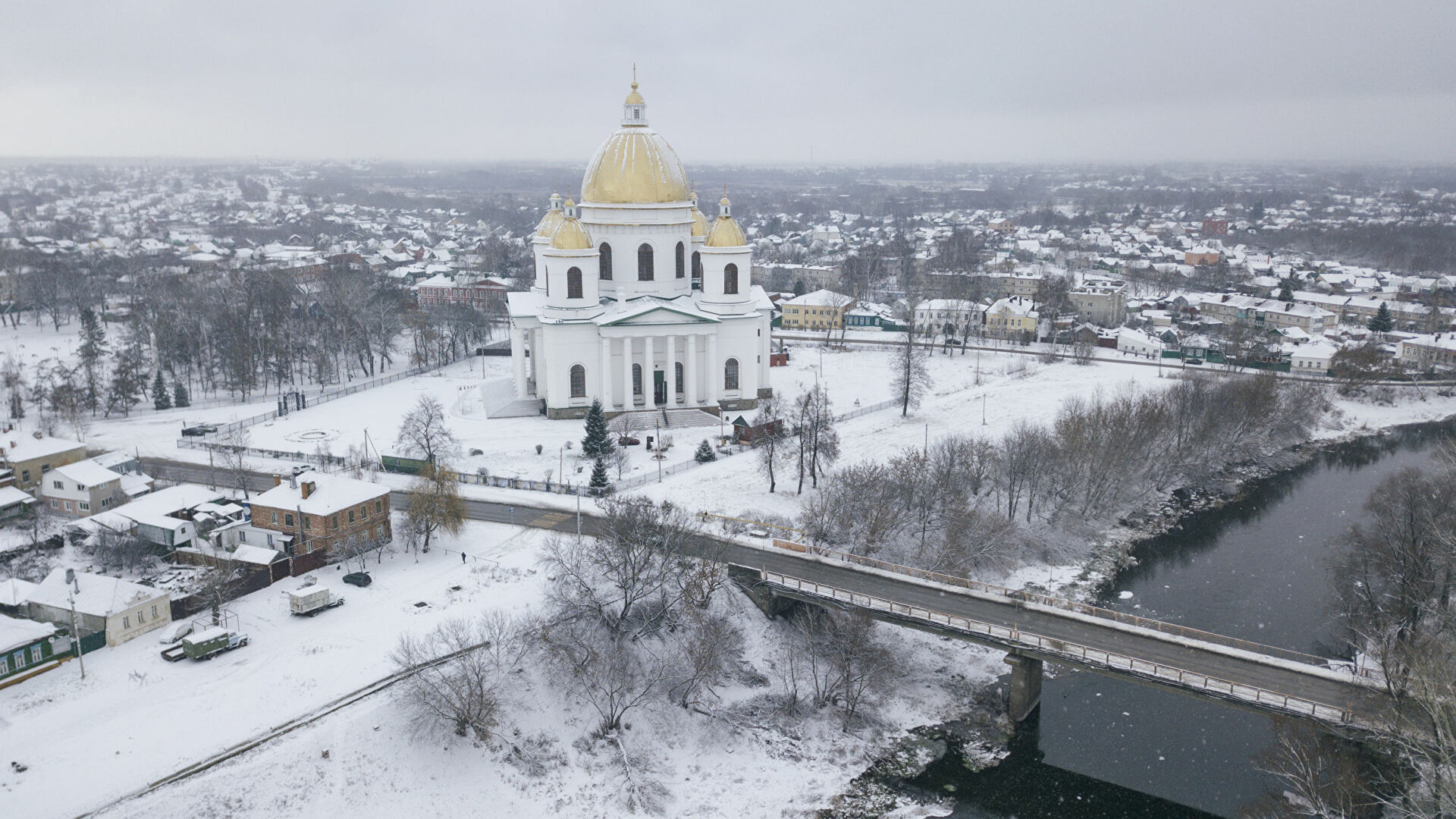 Свято-Троицкий собор Моршанск зима